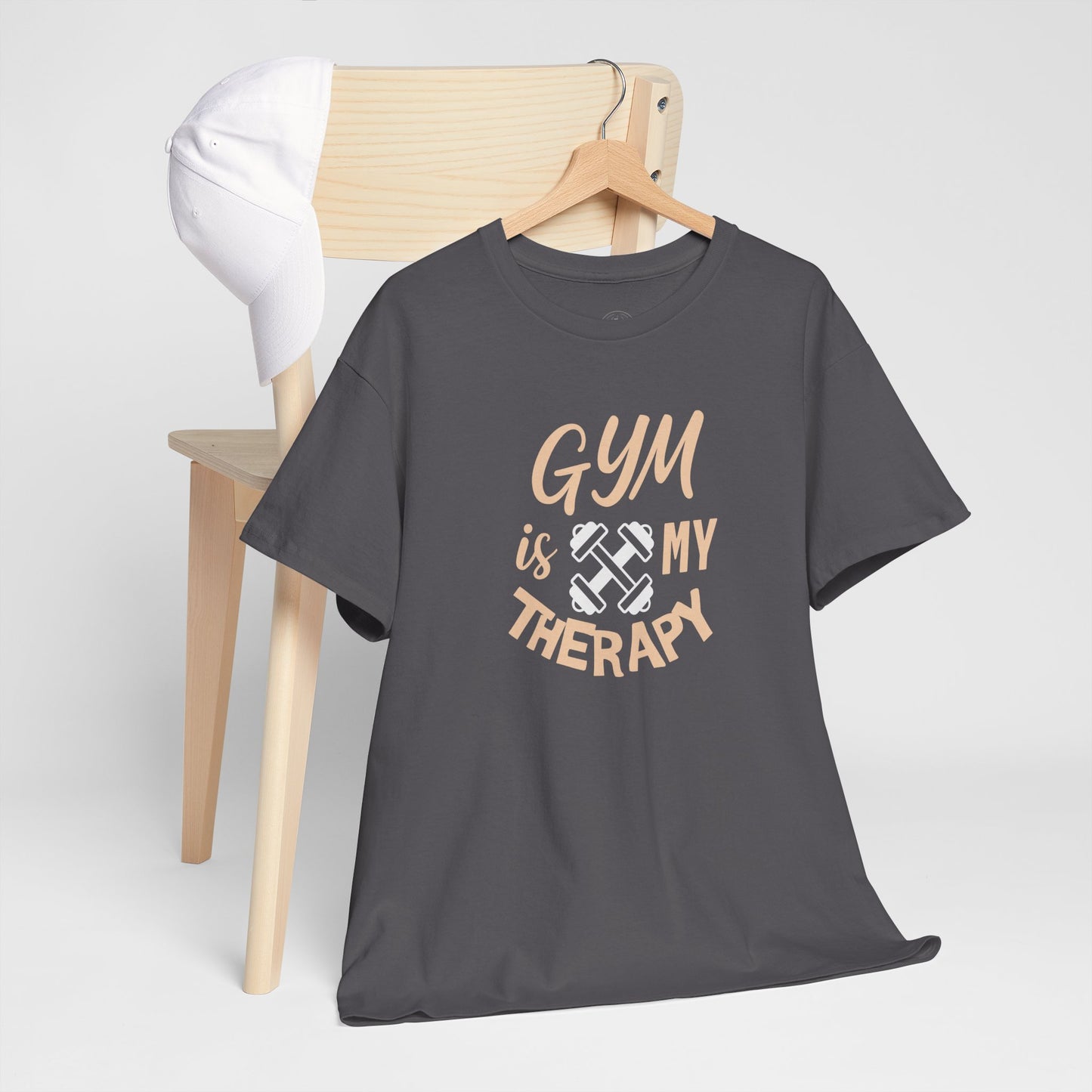Gym Therapy Tee - Unisex Heavy Cotton T-Shirt, Fitness Apparel, Workout Gift, Motivational Shirt, Gym Lover Clothing