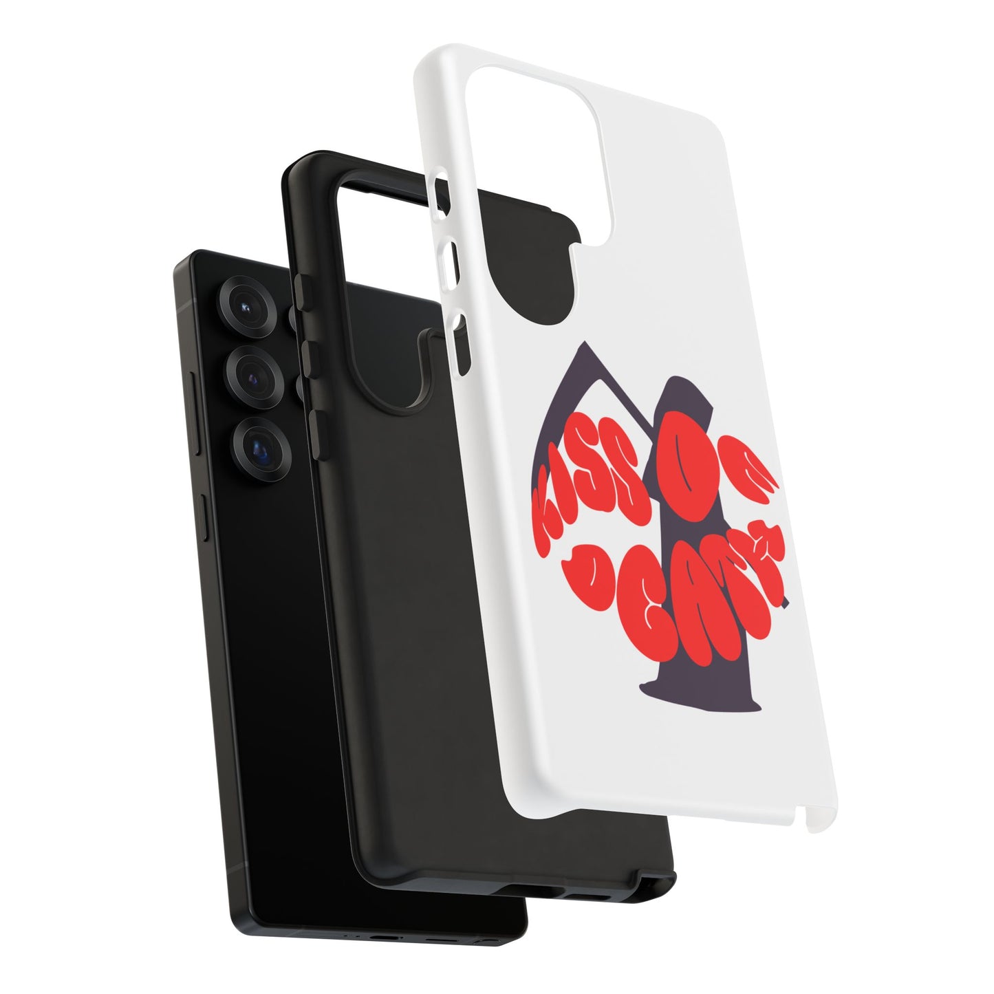 kiss Of Death iPhone Google Pixel Samsung Galaxy, cool design white phone case, iPhone phone Samsung galaxy Google pixel phone case