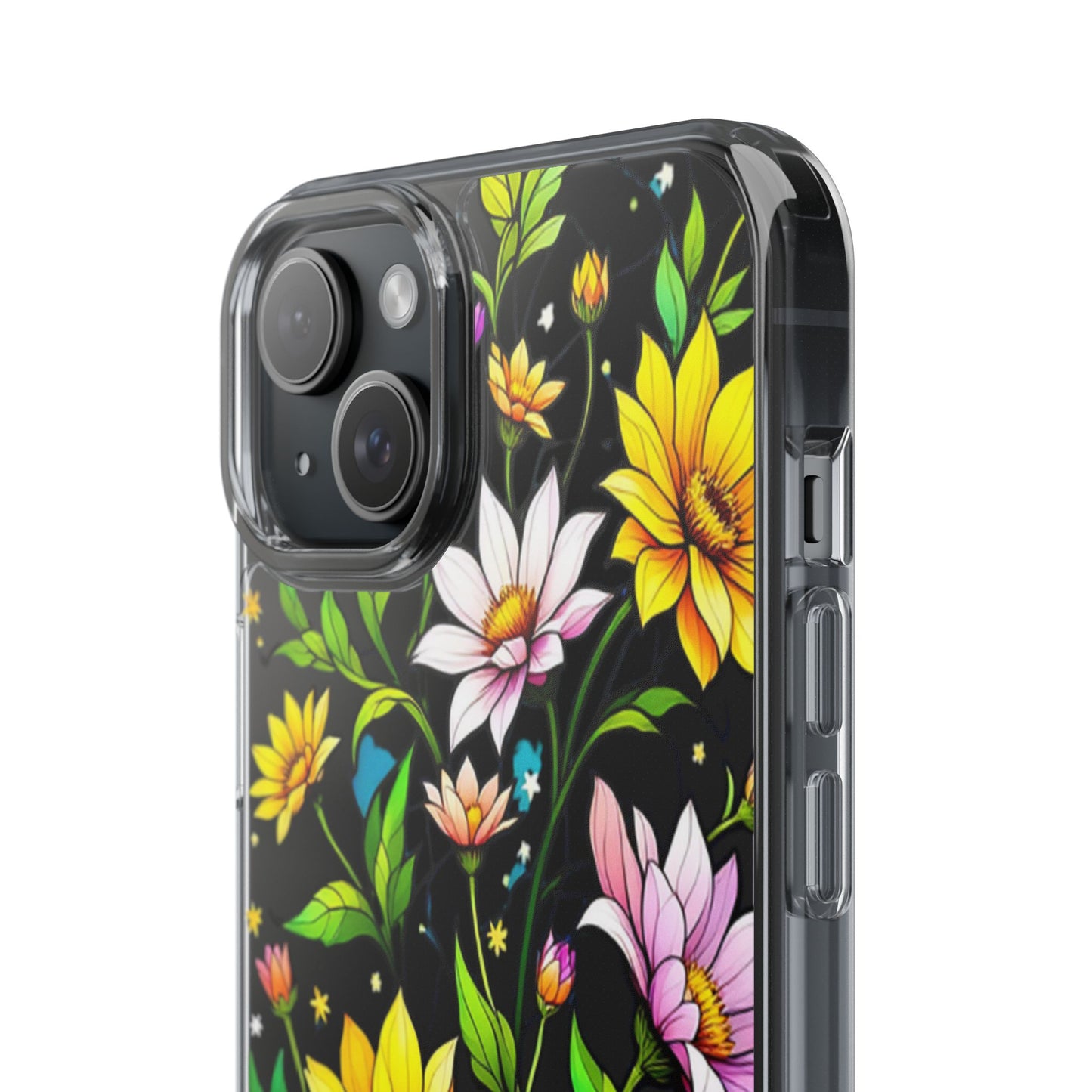 Cute flower phone case, clear phone case, iPhone phone case, Samsung phone case, phone case gift