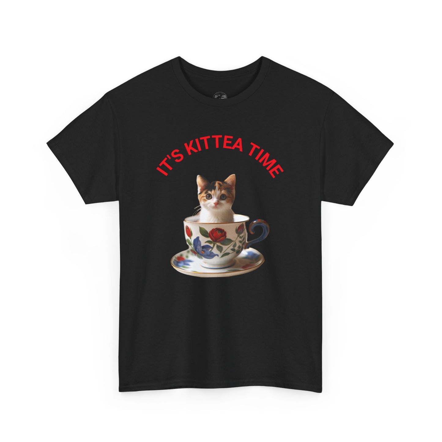 Funny Cat Lover Tee, It's Kittea Time Shirt, Unisex Cotton T-Shirt, Gift for Pet Owners, Animal Lover Apparel, Casual Wear