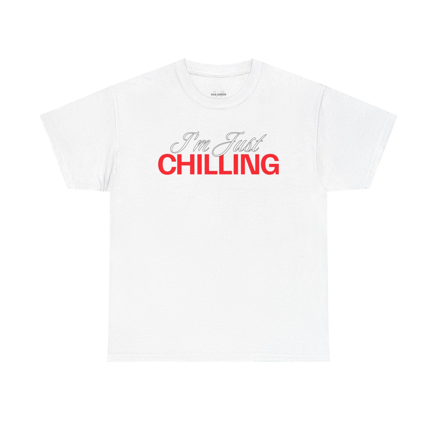I'm Just Chilling Unisex Cotton Tee, Relaxed Fit Shirt, Casual Everyday Wear, Gift for Friends, Lazy Day Apparel, Summer Top