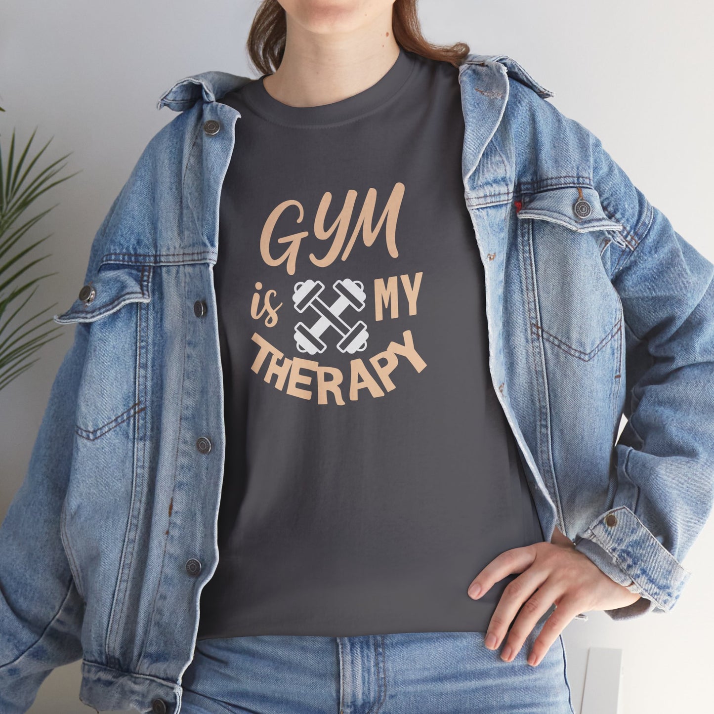 Gym Therapy Tee - Unisex Heavy Cotton T-Shirt, Fitness Apparel, Workout Gift, Motivational Shirt, Gym Lover Clothing