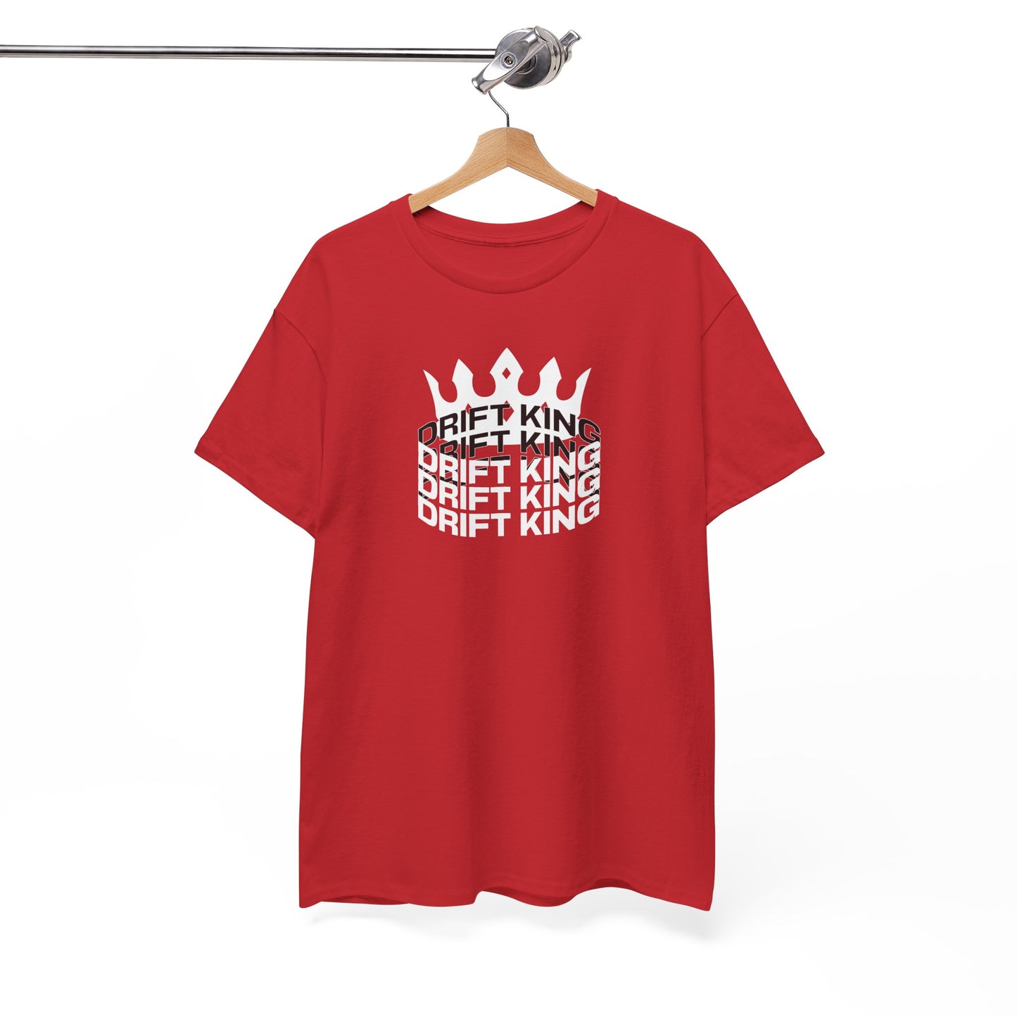 Drift King Unisex Heavy Cotton Tee - Stylish Streetwear, Perfect for Car Enthusiasts, Gift for Drivers, Casual Wear, Unique Tee