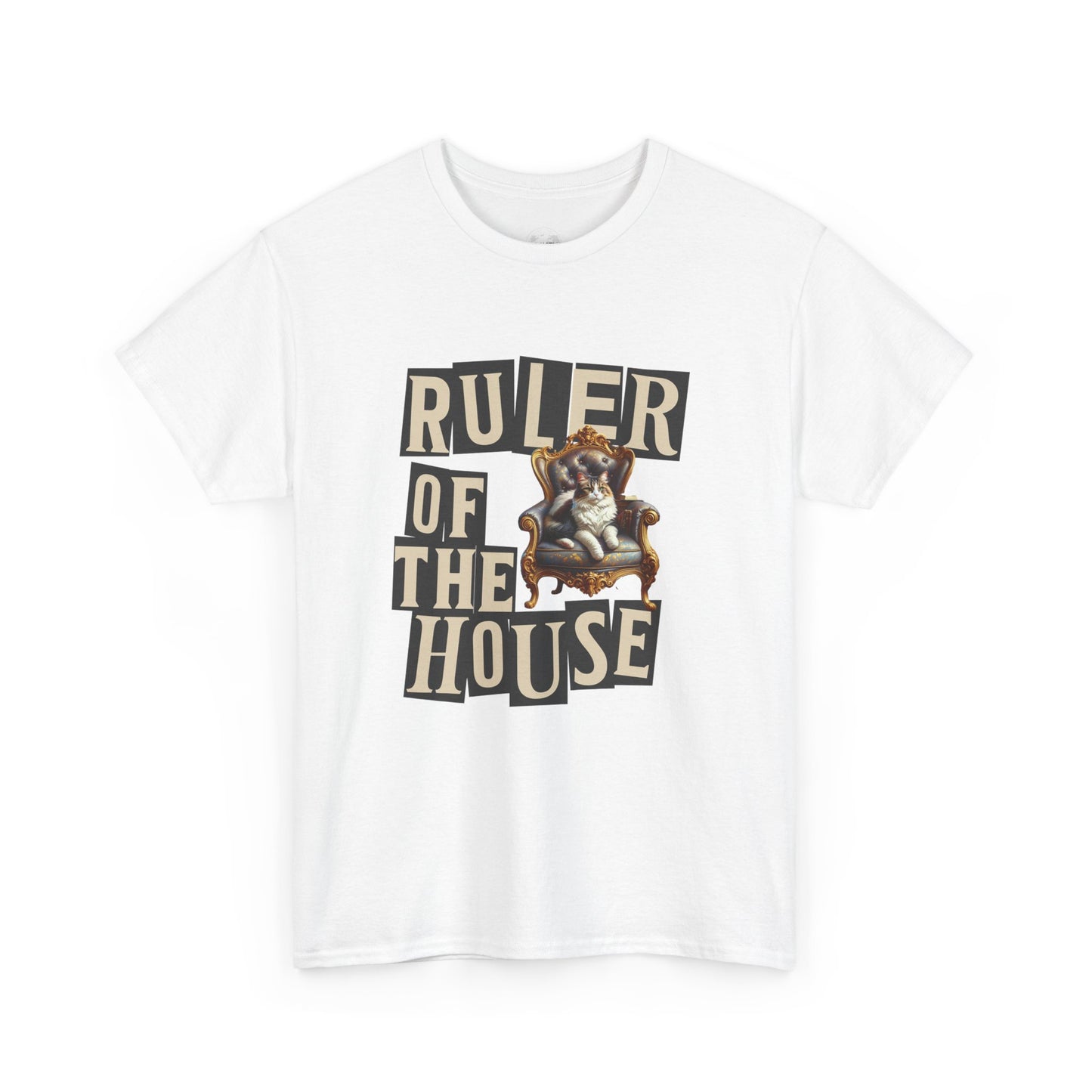 Ruler of the House Tee, Funny Pet Shirt, Gift for Cat Lovers, Unisex Cotton Tee, Casual Wear for Pet Owners