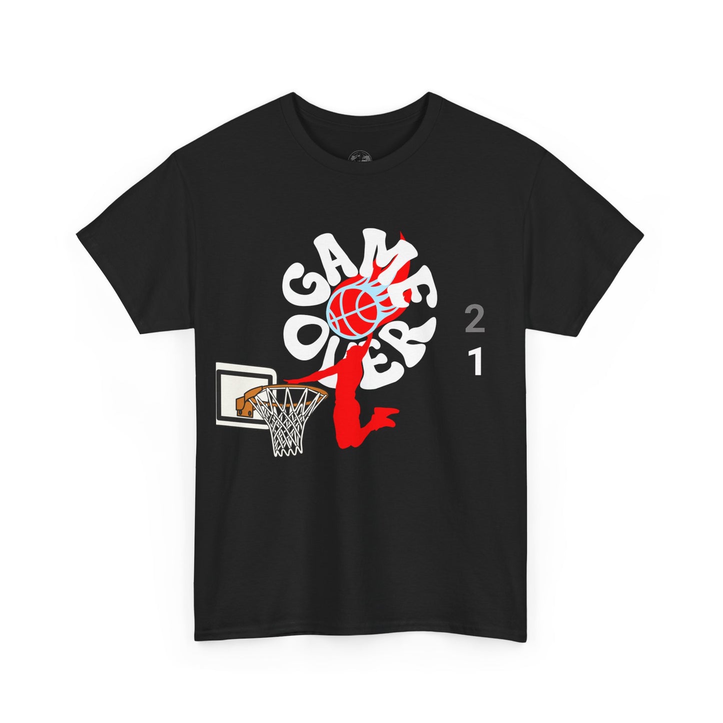 Game over basketball T-shirt, Basketball Graphic Tee - Unisex Heavy Cotton T-Shirt, Sportswear,, Gift for Athletes, Basketball Lovers