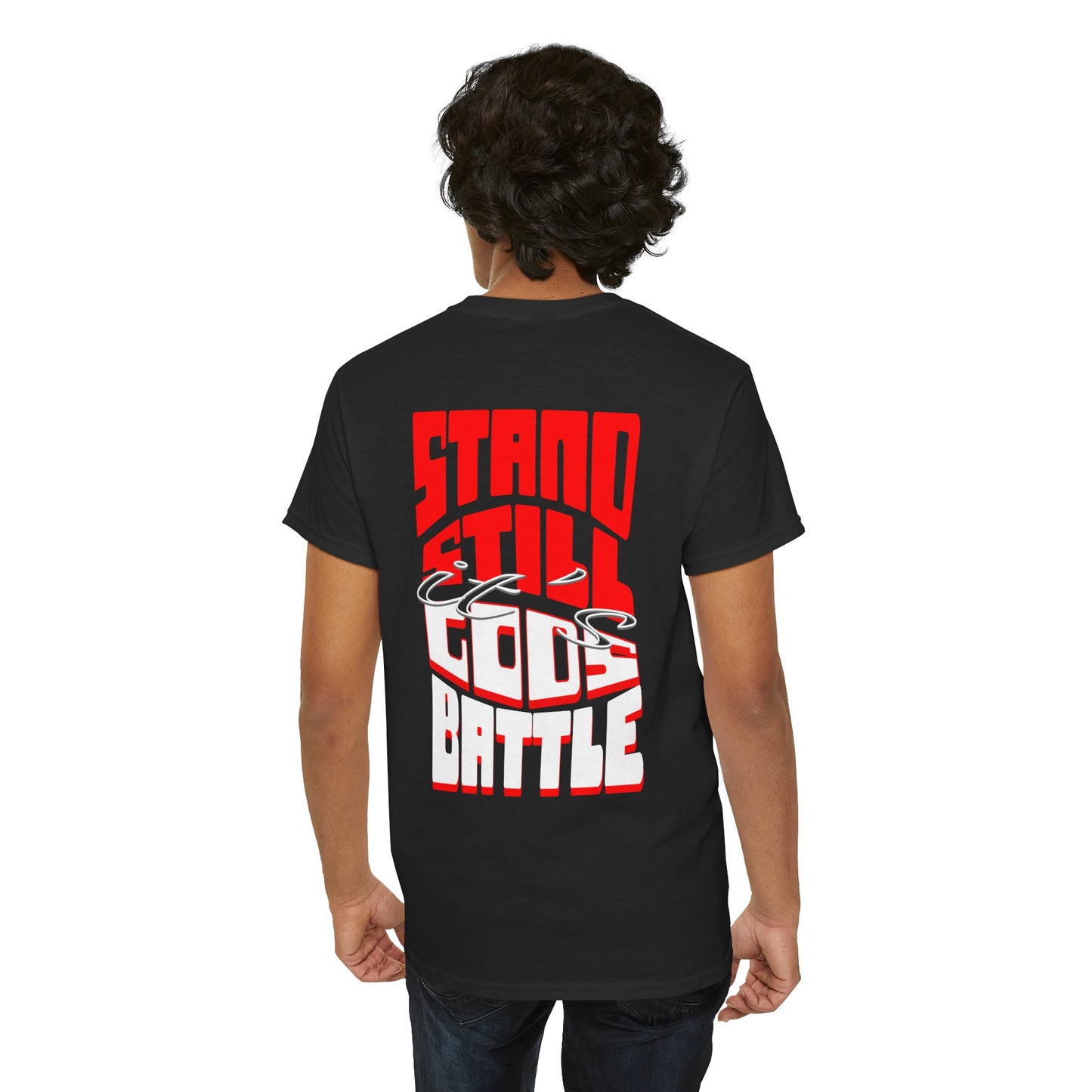 Stand still its GODS battle shirt, Gift for Friends, Streetwear, Graphic T-Shirt, Christian apparel