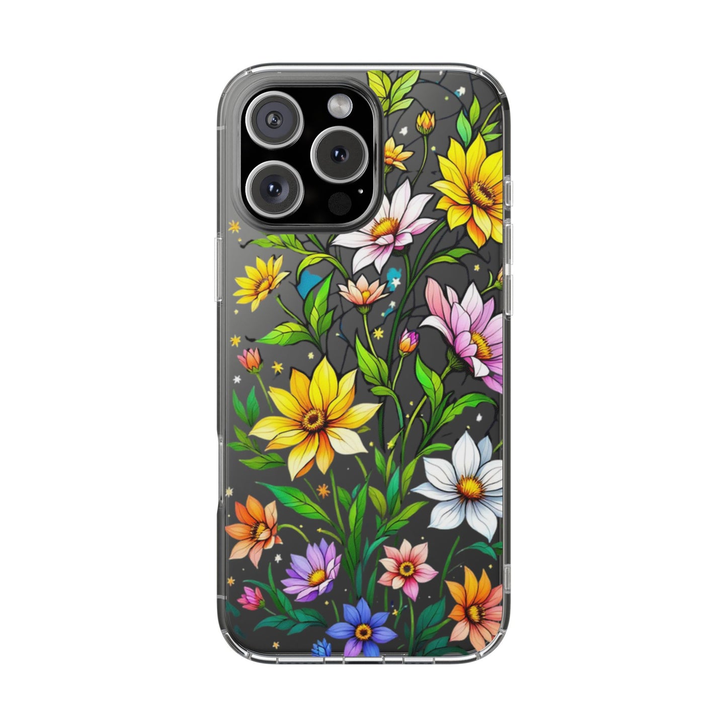 Cute flower phone case, clear phone case, iPhone phone case, Samsung phone case, phone case gift