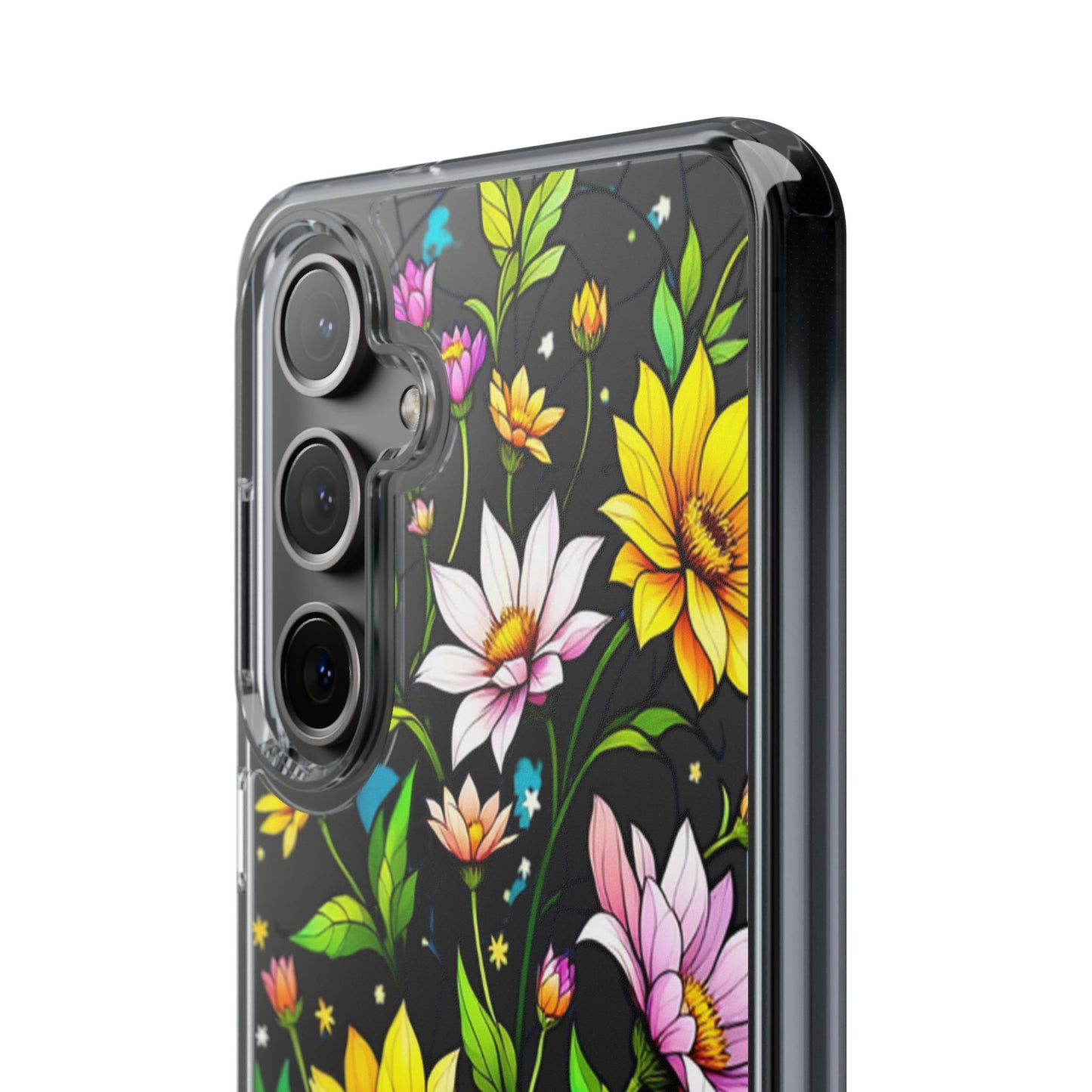 Cute flower phone case, clear phone case, iPhone phone case, Samsung phone case, phone case gift