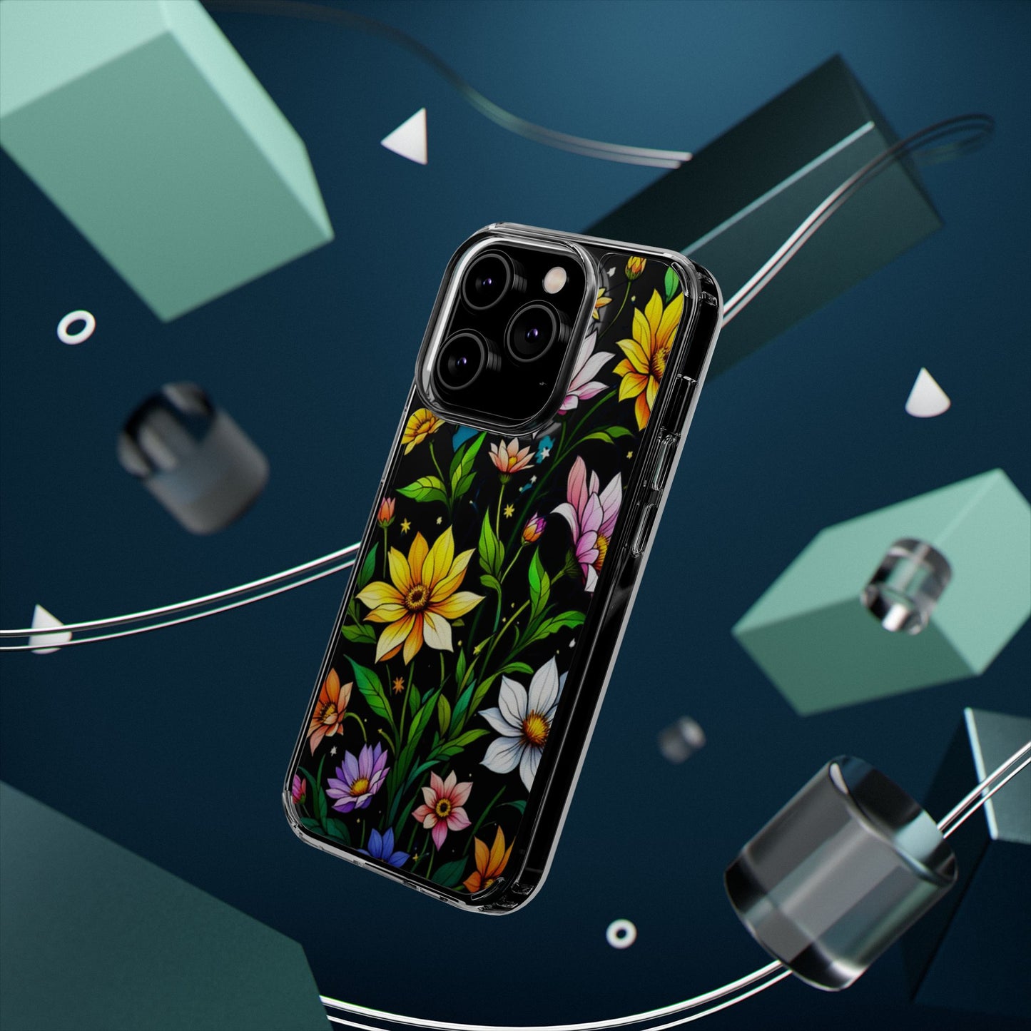 Cute flower phone case, clear phone case, iPhone phone case, Samsung phone case, phone case gift