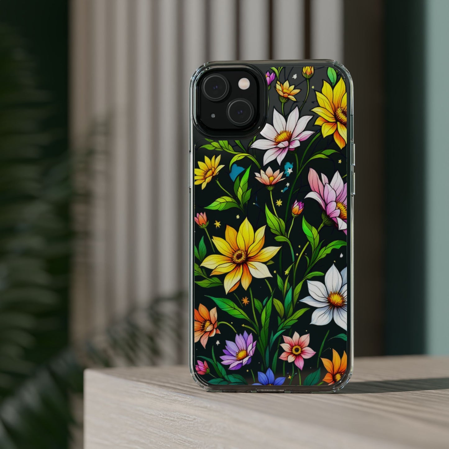 Cute flower phone case, clear phone case, iPhone phone case, Samsung phone case, phone case gift