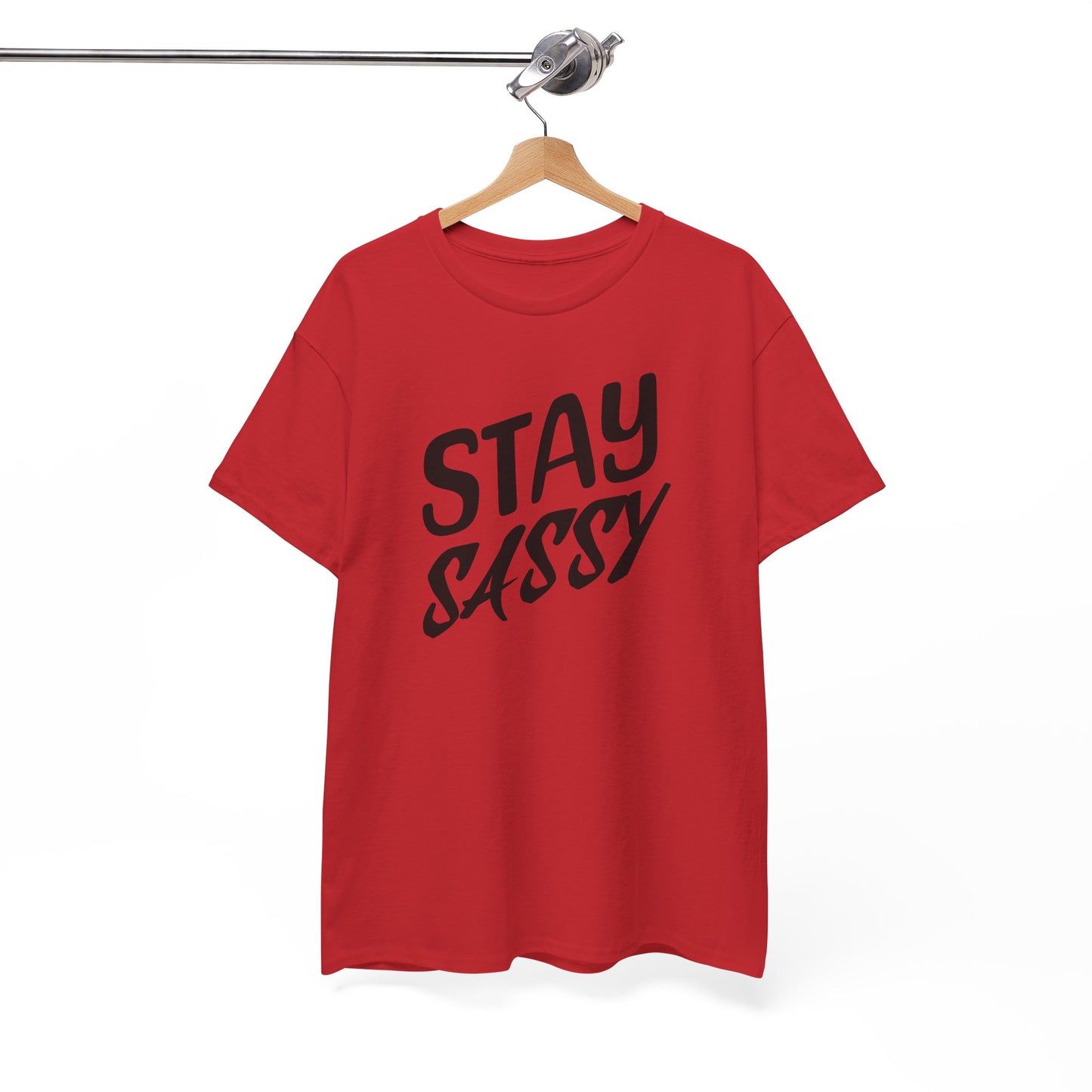 Stay Sassy Unisex Heavy Cotton Tee, Funny T-Shirt, Casual Wear, Gifts for Friends, Sassy Quote Tee, Statement T-Shirt
