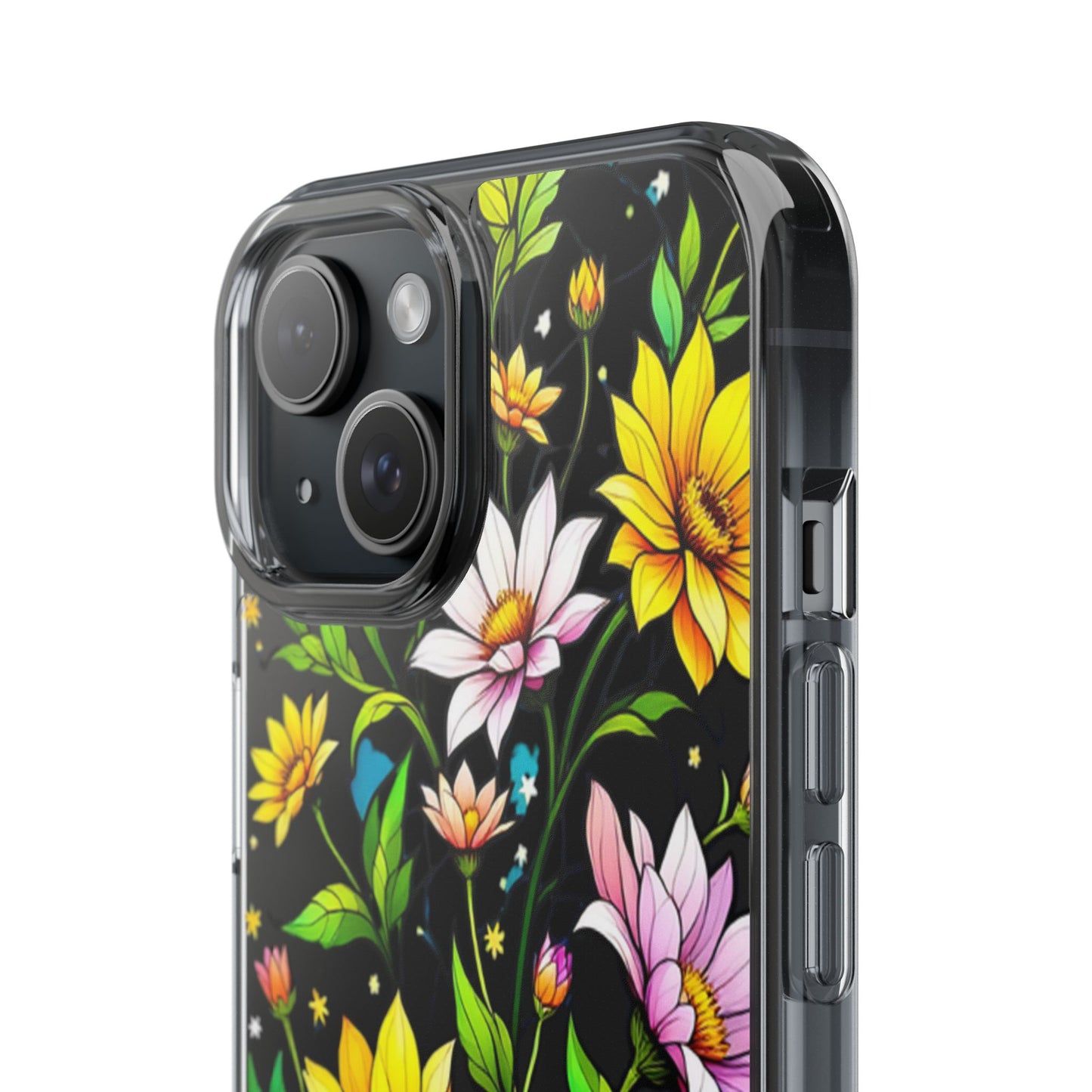 Cute flower phone case, clear phone case, iPhone phone case, Samsung phone case, phone case gift