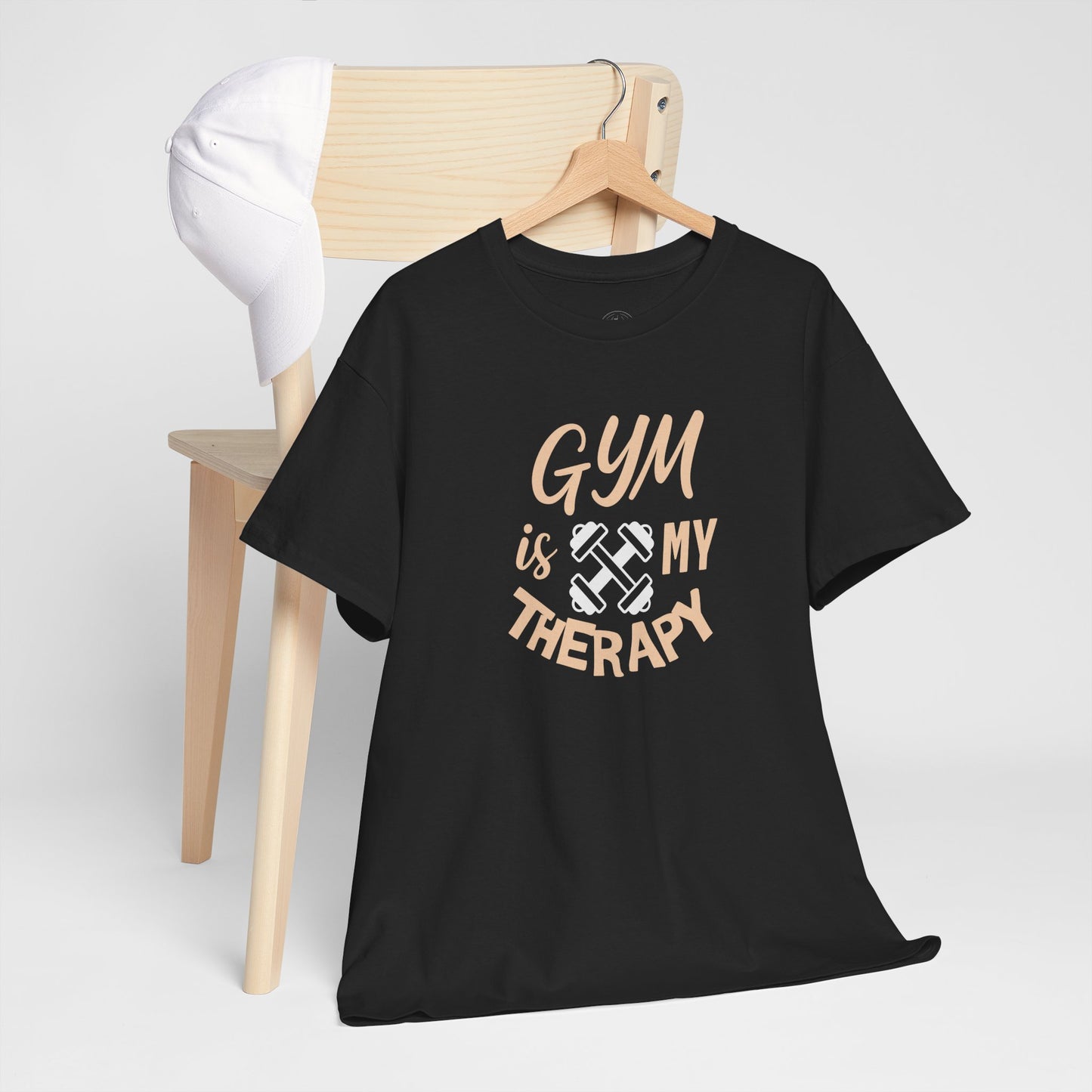 Gym Therapy Tee - Unisex Heavy Cotton T-Shirt, Fitness Apparel, Workout Gift, Motivational Shirt, Gym Lover Clothing