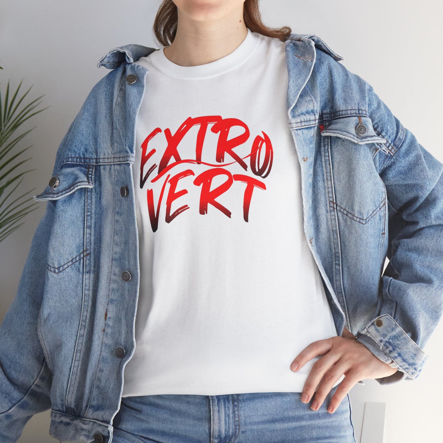 Extrovert Unisex Heavy Cotton Tee - Casual Wear, Gift for Social Butterflies, Graphic Tee, Everyday Comfort, Fun Statement Shirt
