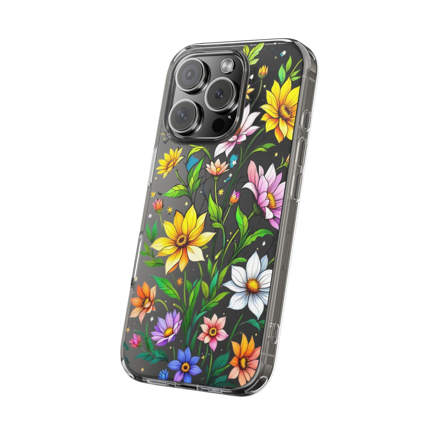 Cute flower phone case, clear phone case, iPhone phone case, Samsung phone case, phone case gift