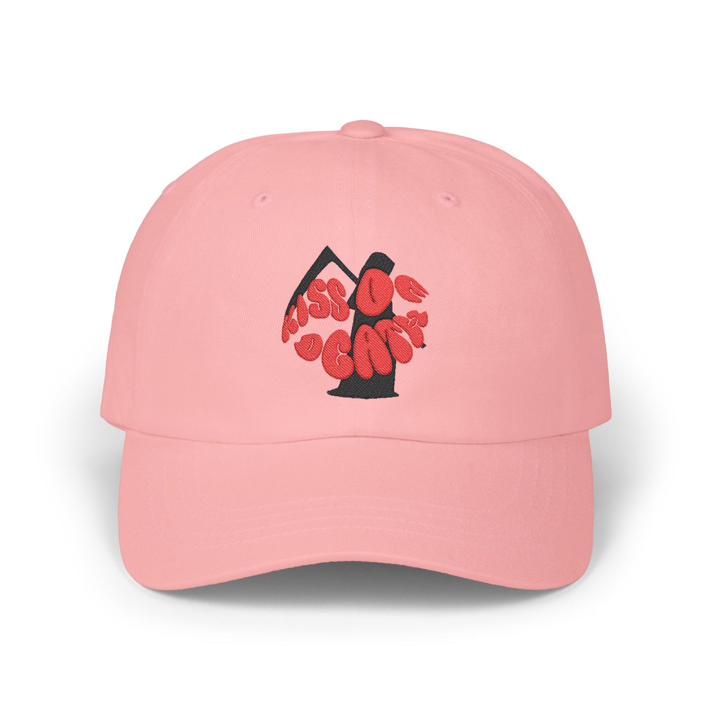 Kiss Of Death Hat Great Gift, White pink hat, cool design hat, adjustable hat