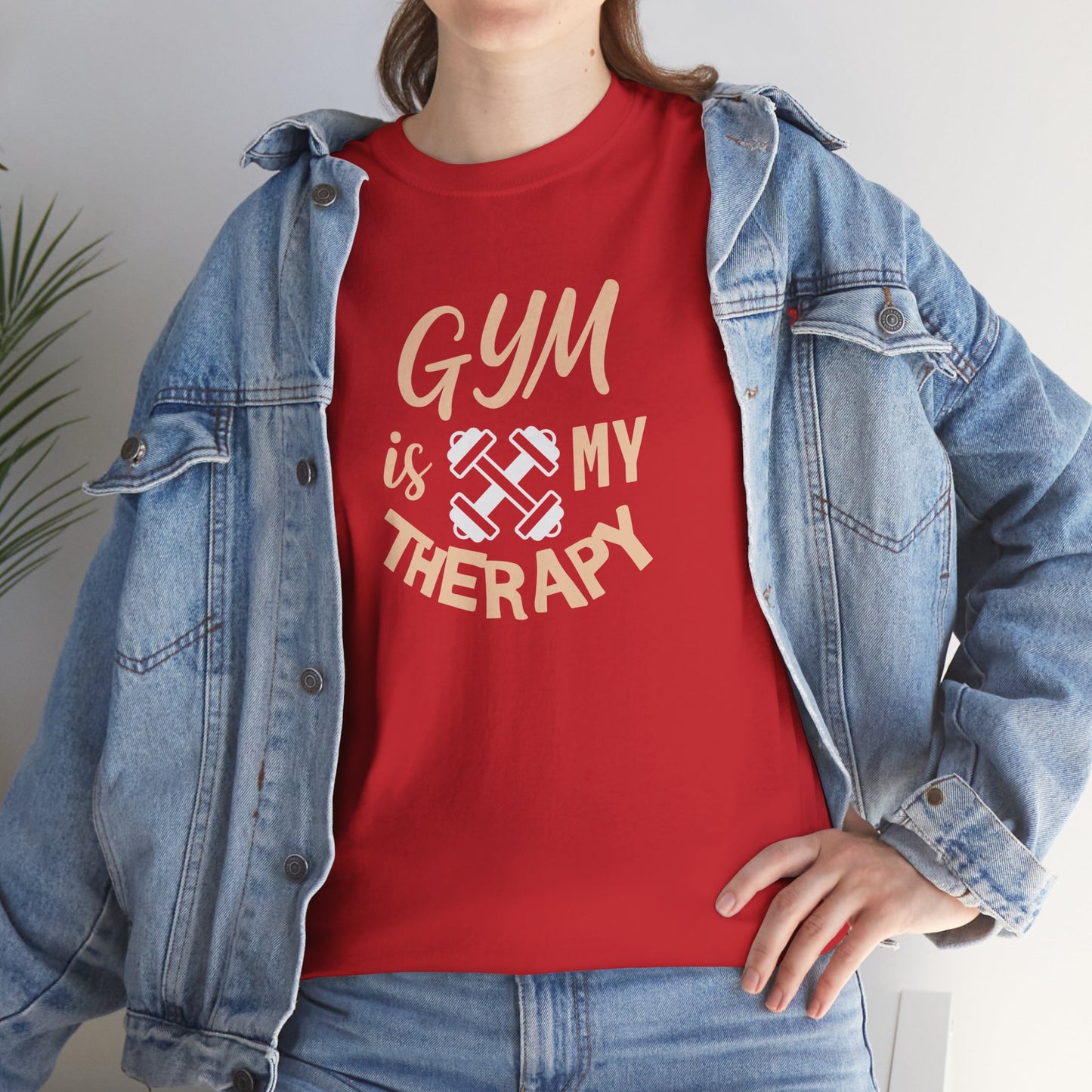 Gym Therapy Tee - Unisex Heavy Cotton T-Shirt, Fitness Apparel, Workout Gift, Motivational Shirt, Gym Lover Clothing