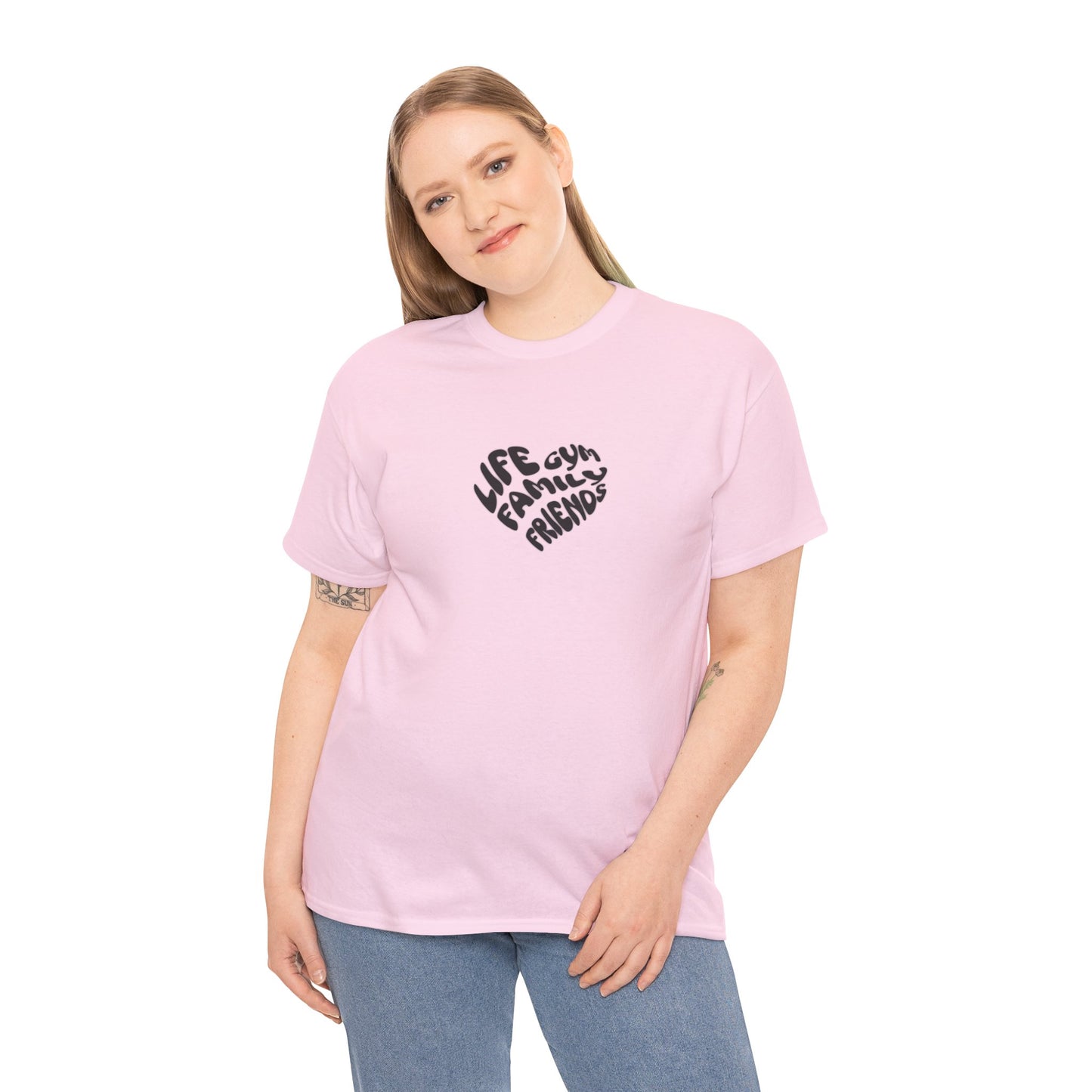 Life family friends gym shirt gym shirt fitness enthusiast shirt gym rat shirt
