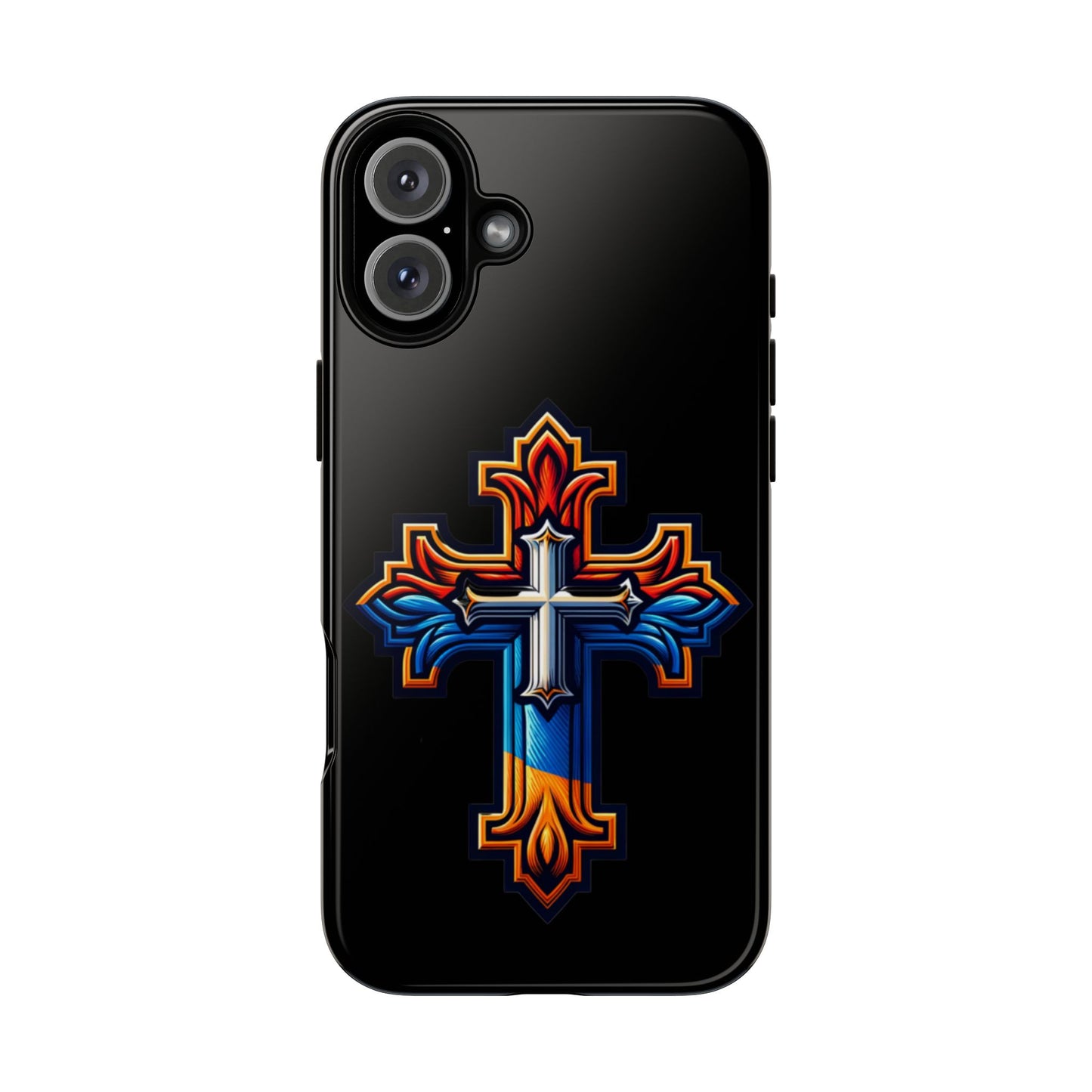 iPhone 16 iPhone 16 Pro iPhone 16 Pro Max iPhone 15 iPhone 15 Pro iPhone 15 Pro Max Armenian Cross phone case black, Christian phone case