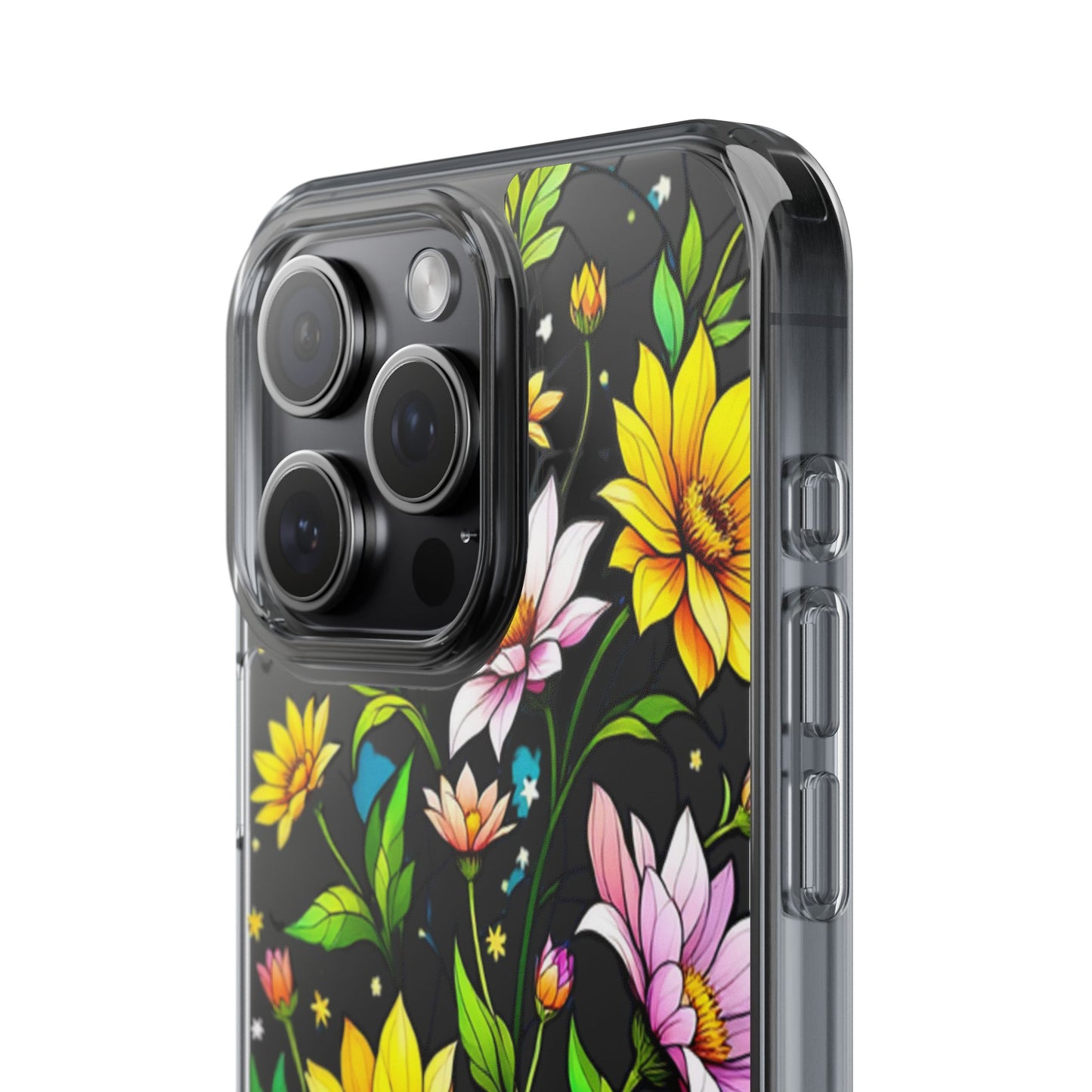 Cute flower phone case, clear phone case, iPhone phone case, Samsung phone case, phone case gift