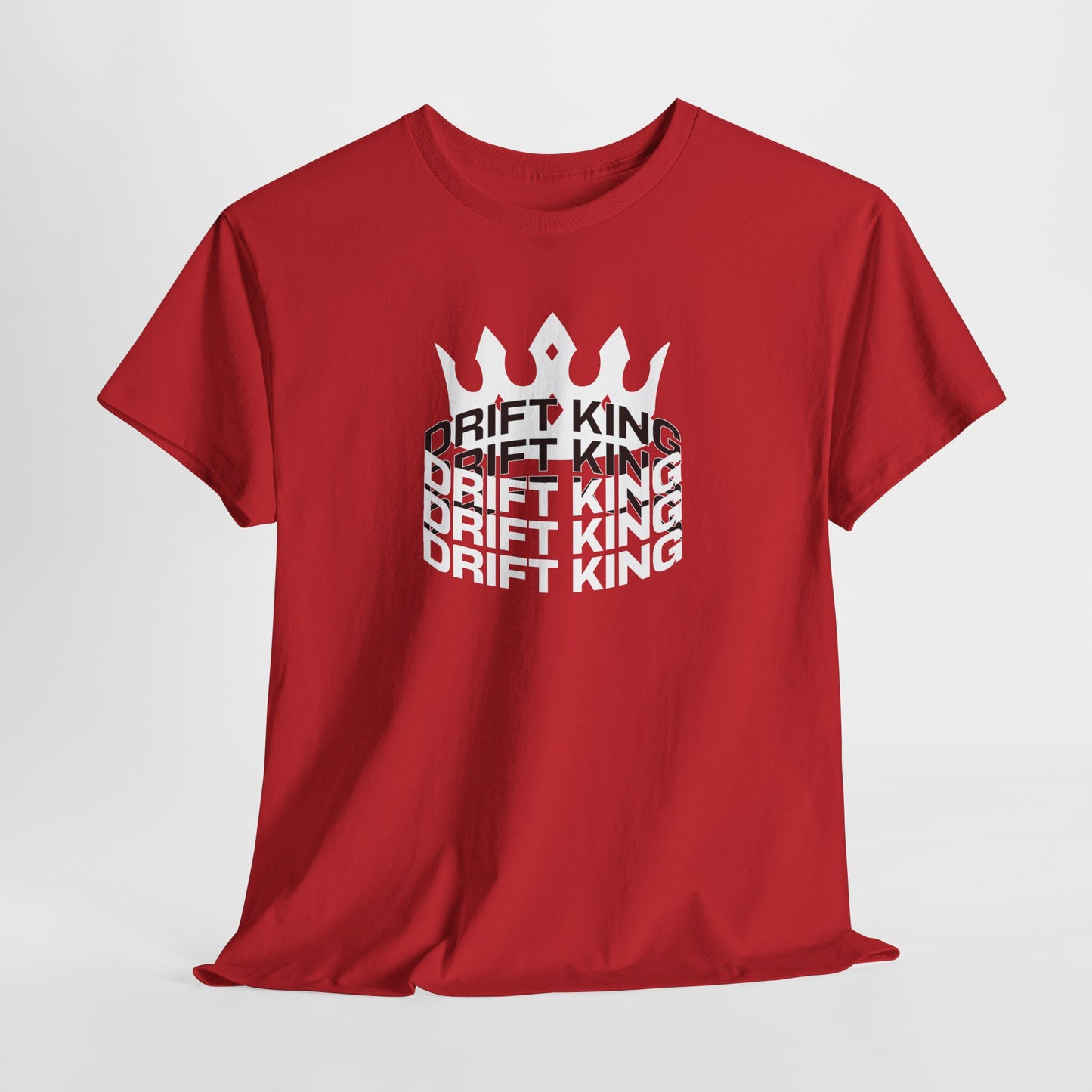 Drift King Unisex Heavy Cotton Tee - Stylish Streetwear, Perfect for Car Enthusiasts, Gift for Drivers, Casual Wear, Unique Tee