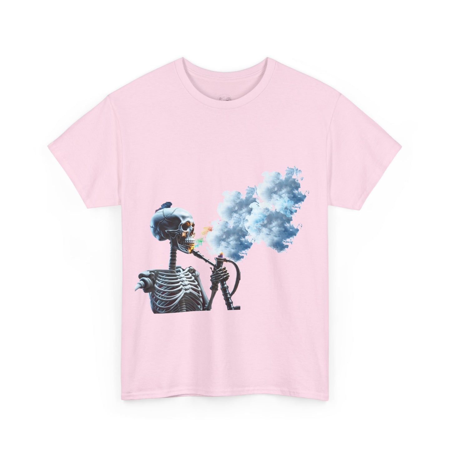 Skeleton smoking T-shirt, Chill Vibes Skeleton Tee Relaxed Graphic T-Shirt, Cool Summer Wear, Gift for Music Lovers, Casual Streetwear
