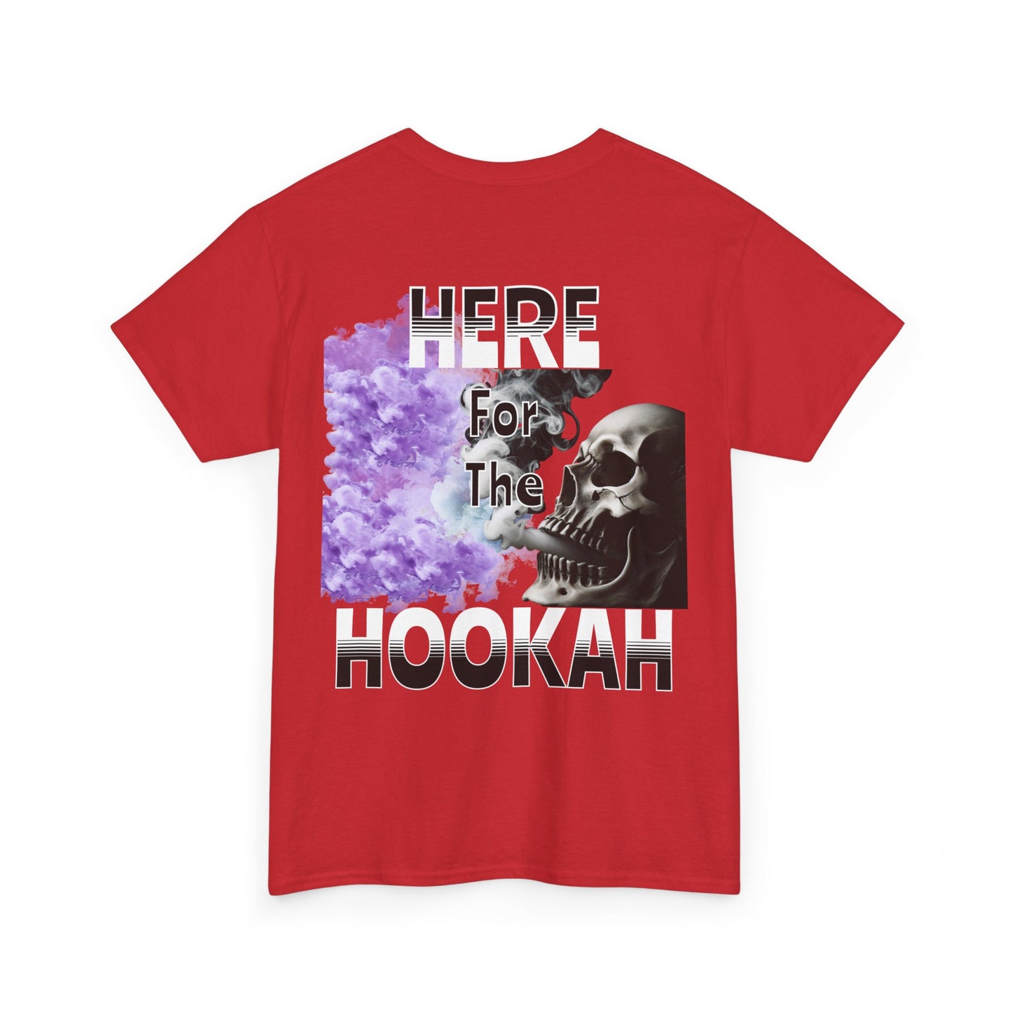 Skull Hookah Tee, Unisex Cotton T-Shirt, Here for the Hookah Graphic Shirt, Gift for Hookah Lovers