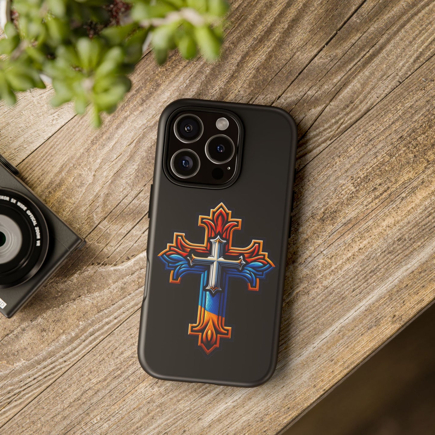 iPhone 16 iPhone 16 Pro iPhone 16 Pro Max iPhone 15 iPhone 15 Pro iPhone 15 Pro Max Armenian Cross phone case black, Christian phone case
