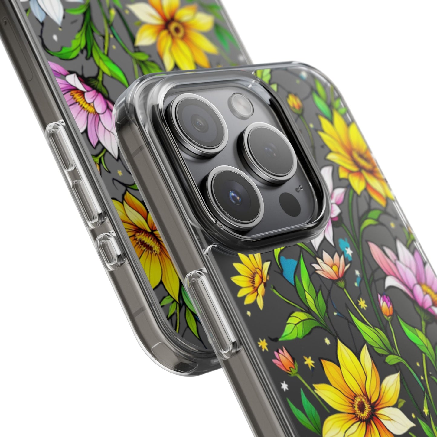 Cute flower phone case, clear phone case, iPhone phone case, Samsung phone case, phone case gift
