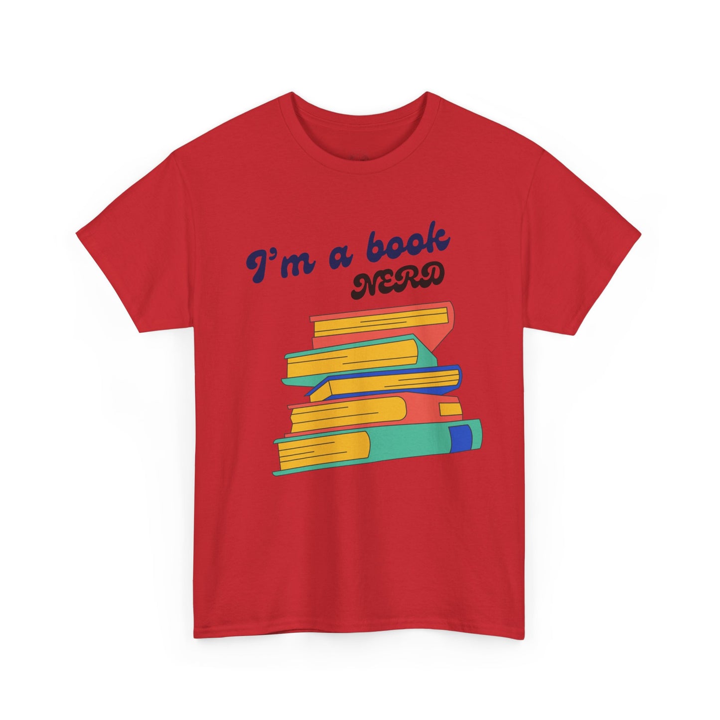 I'm a Book Nerd Unisex Heavy Cotton Tee, Perfect for Book Lovers, Reading Gifts, Nerdy Apparel, Casual Wear, book nerd shirt