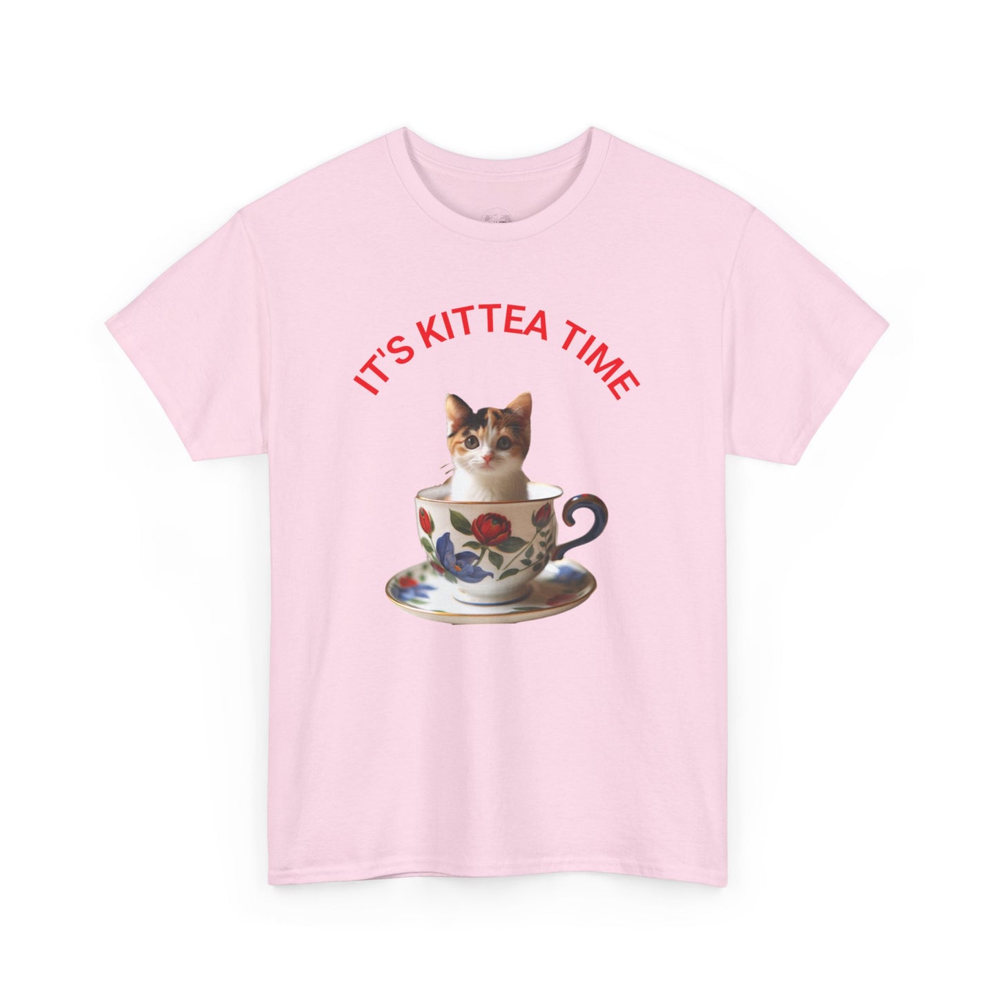 Funny Cat Lover Tee, It's Kittea Time Shirt, Unisex Cotton T-Shirt, Gift for Pet Owners, Animal Lover Apparel, Casual Wear