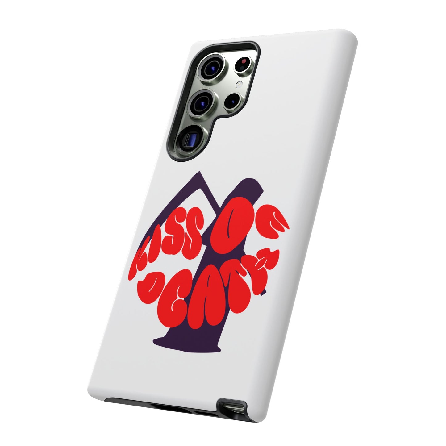 kiss Of Death iPhone Google Pixel Samsung Galaxy, cool design white phone case, iPhone phone Samsung galaxy Google pixel phone case