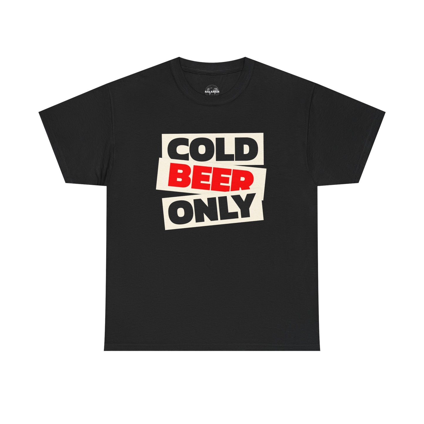 Chill Vibes Unisex Heavy Cotton Tee | 'Cold Beer Only' Graphic, Casual Wear, Gift for Beer Lovers, Summer BBQ, Party Outfit, Fun T-Shirt