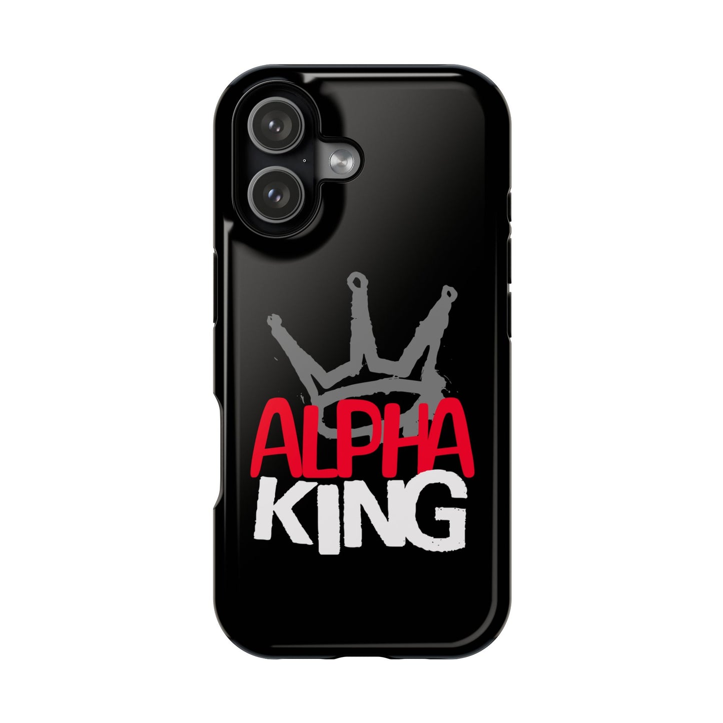 Alpha King Crown phone case compatible with iphone  16 and 17 | Magnetic back impact-resistant case
