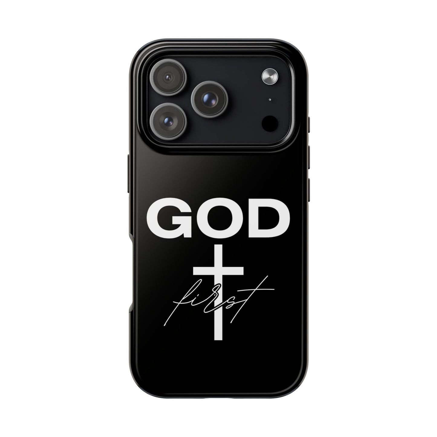 God First iPhone compatible phone case | Christian cross phone case faith accessory