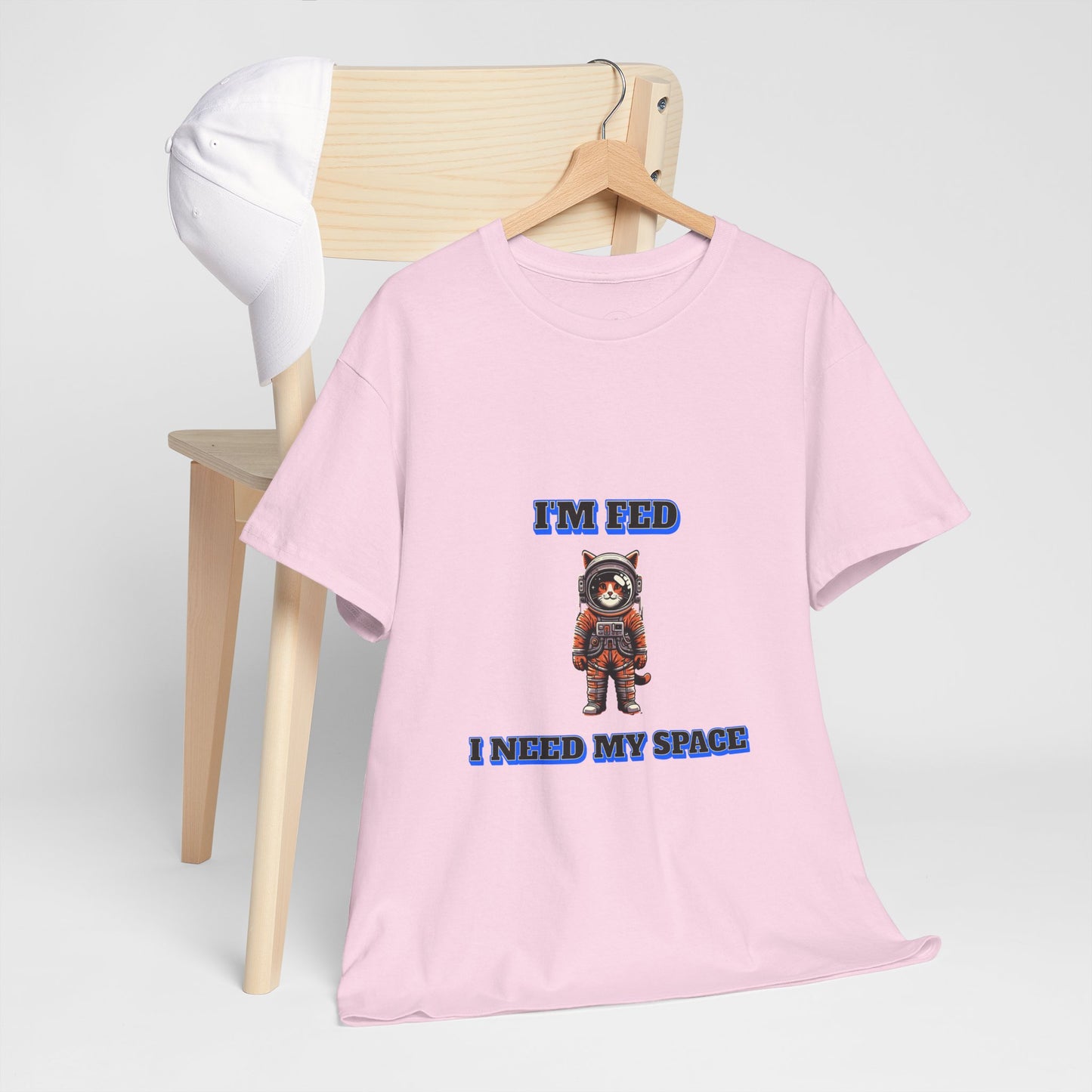 Funny cat lover shirt I'm Fed I Need My Space - Funny Gift, Casual Wear, Animal Lover Shirt, Self-Care Humor, Everyday Comfort
