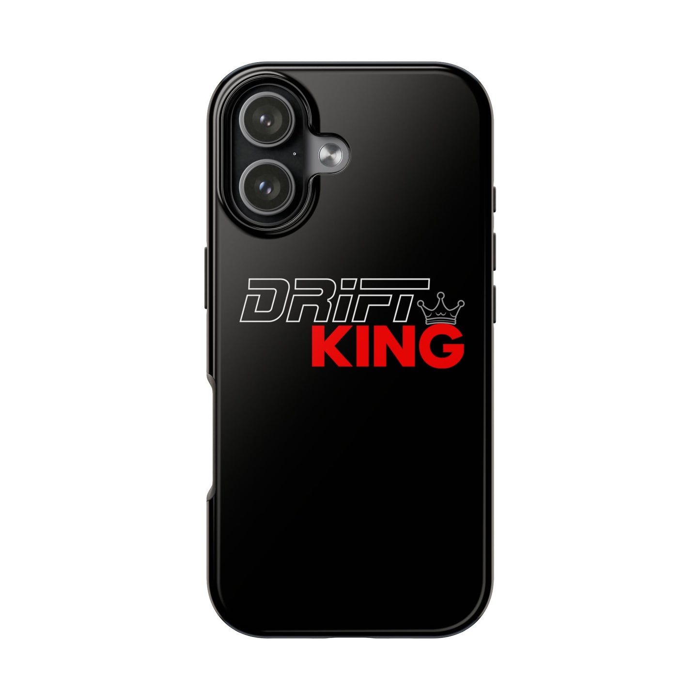 Drift King iPhone Compatible Black Phone Case | Tough Protective Phone Case