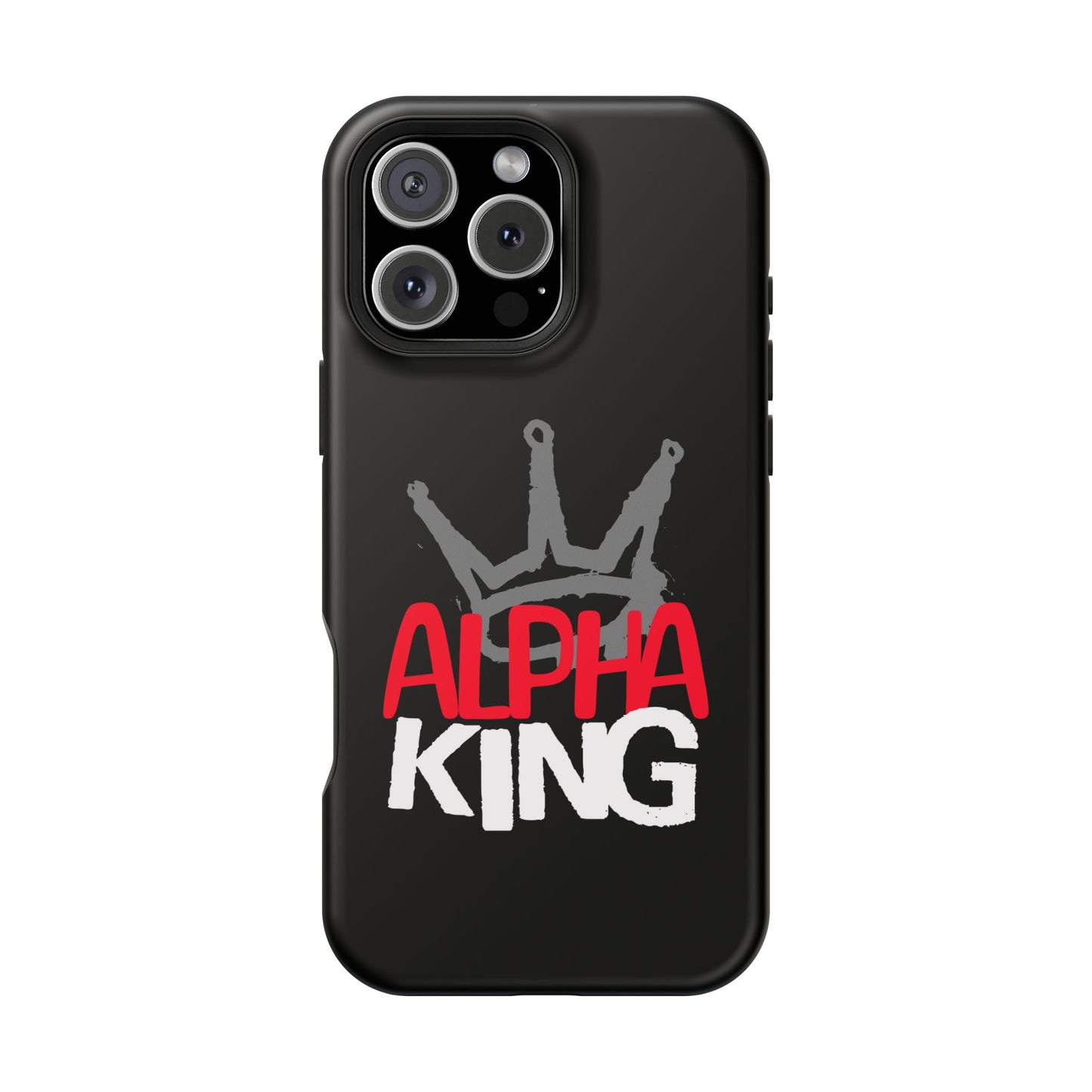 Alpha King Crown phone case compatible with iphone  16 and 17 | Magnetic back impact-resistant case