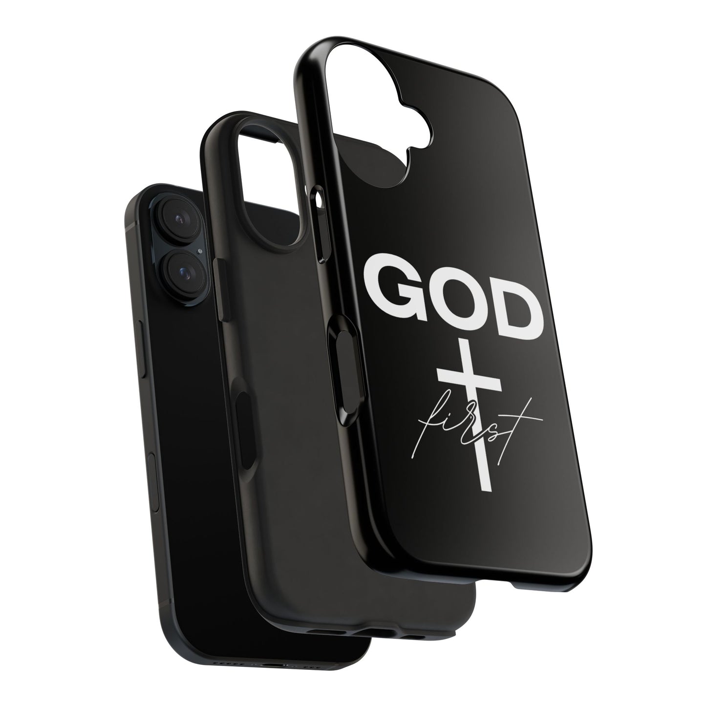 God First iPhone compatible phone case | Christian cross phone case faith accessory