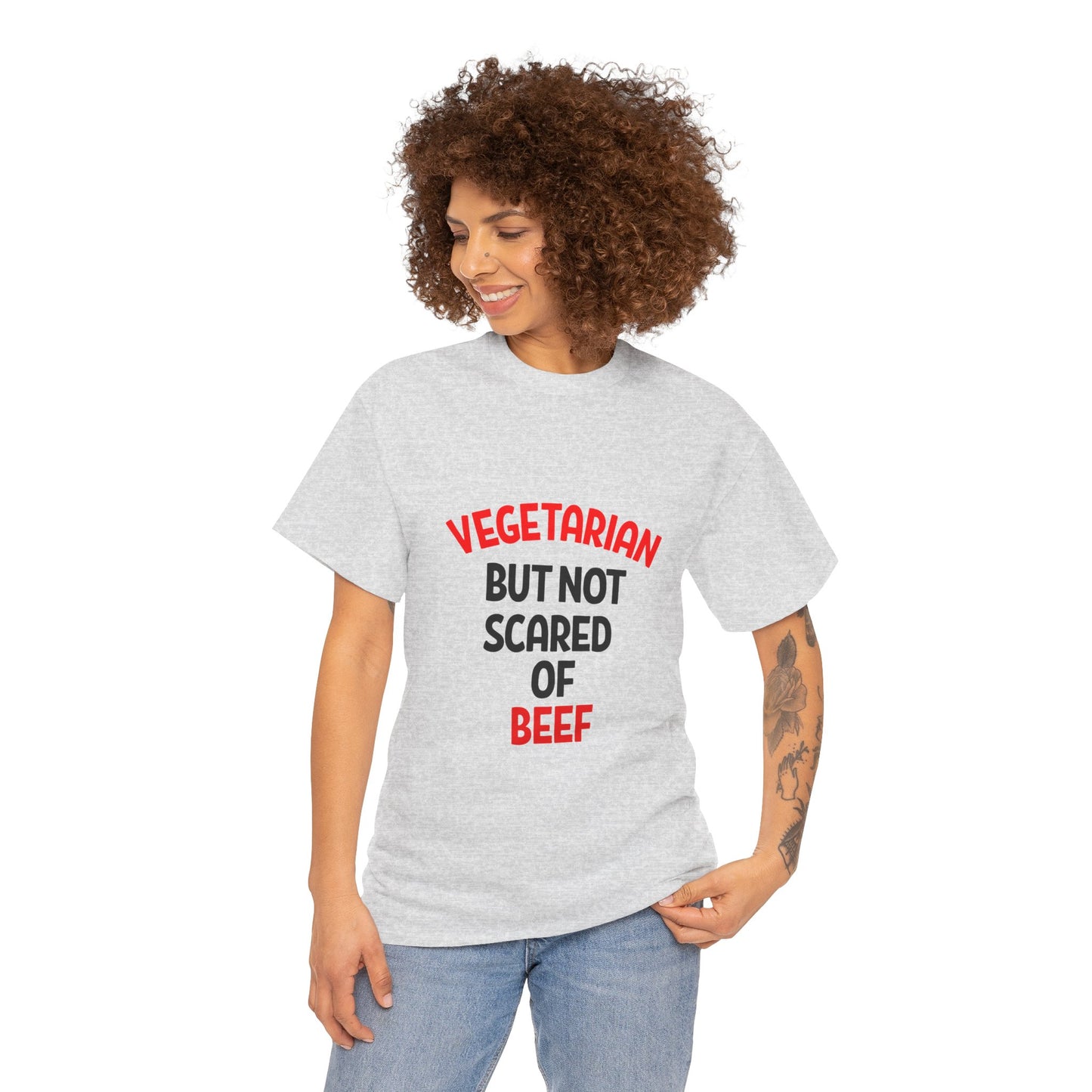 Funny Vegetarian T-Shirt, Casual Outdoor Wear, Gift for Vegetarians, Vegan Humor Shirt, Unisex Graphic Tee