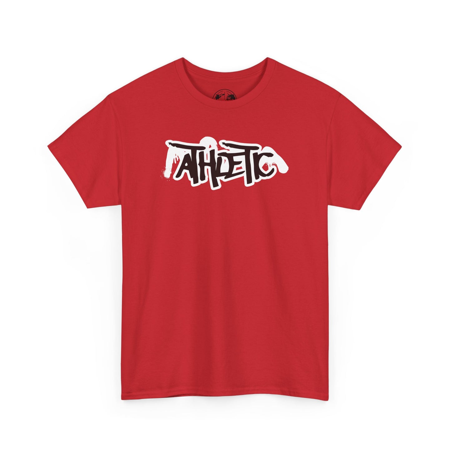 Athletic Graffiti T-Shirt — Red & Black Streetwear Logo Tee