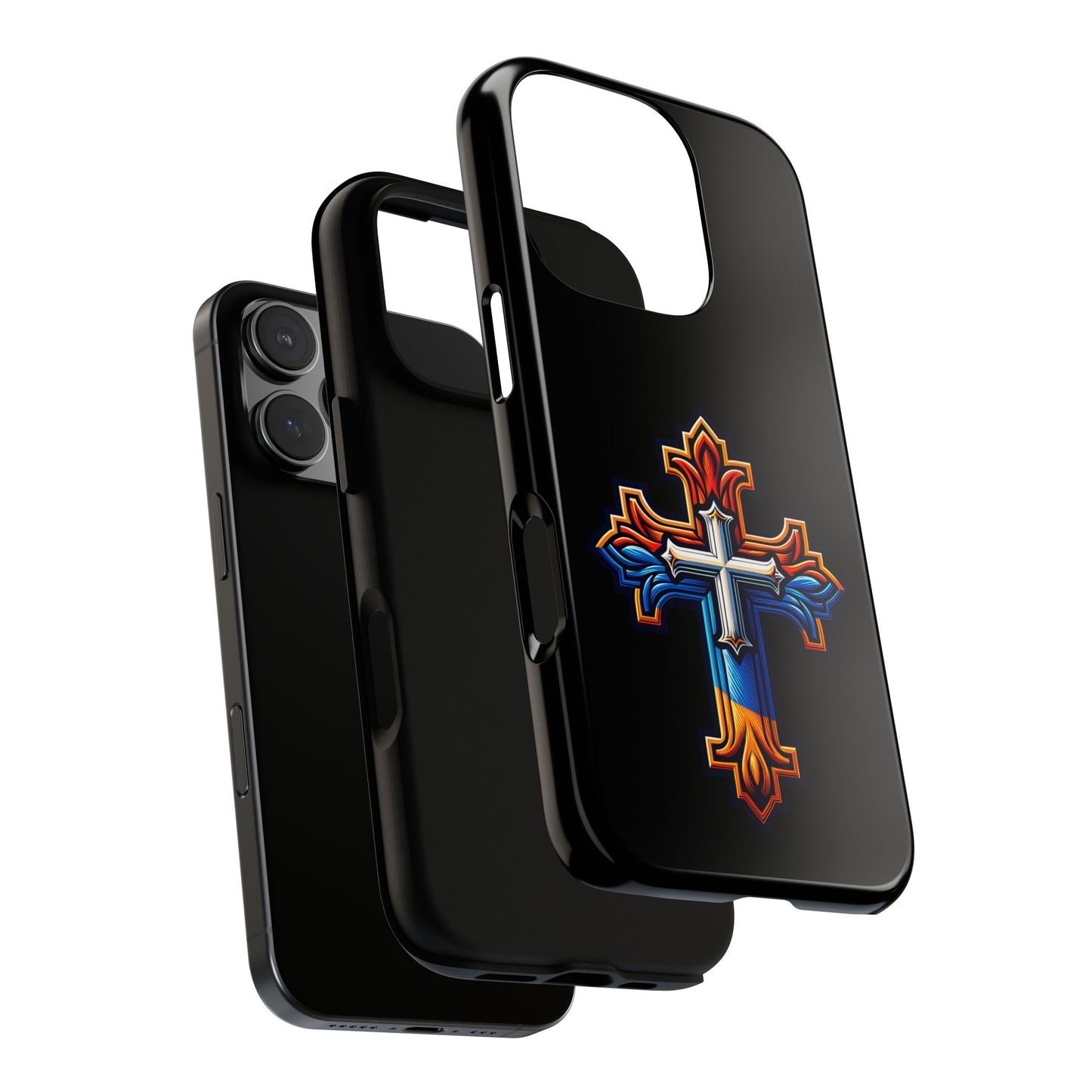 Armenian Cross phone case black, tough guard phone case