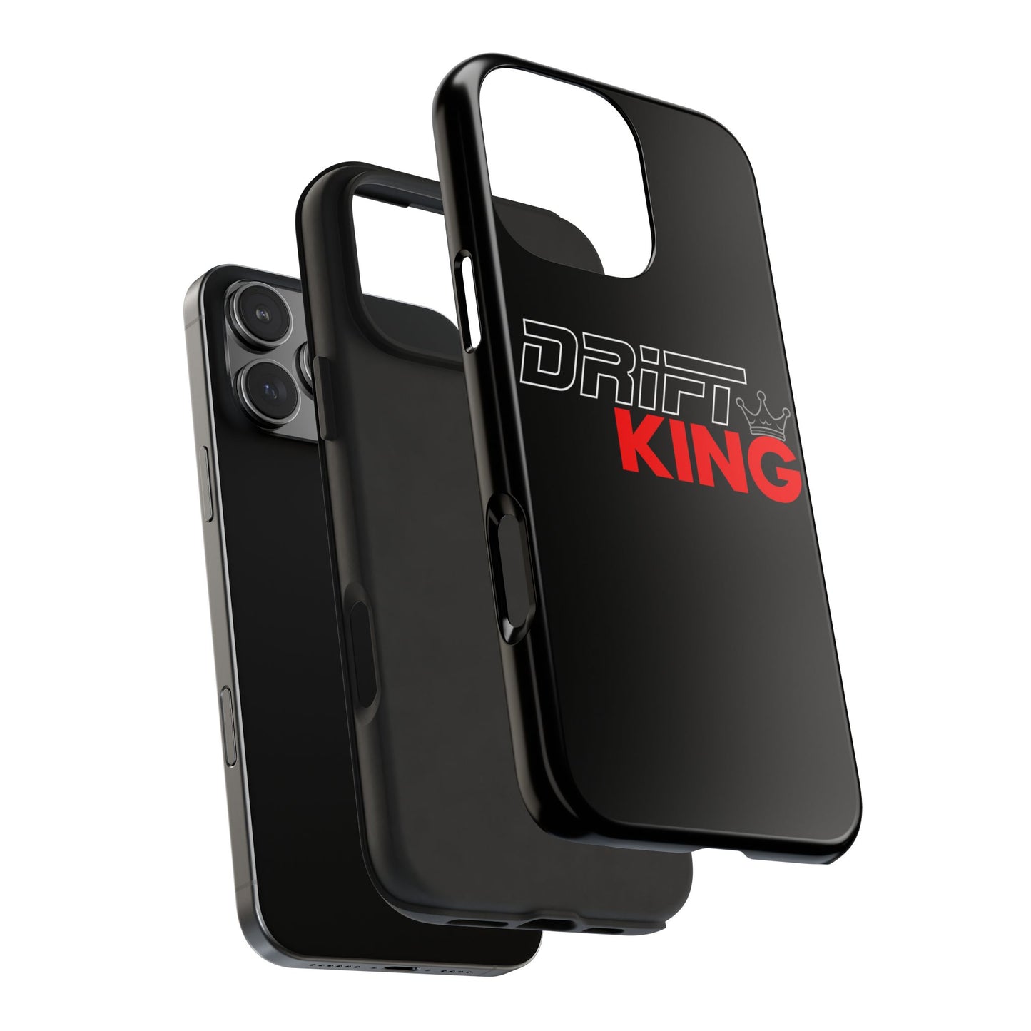 Drift King iPhone Compatible Black Phone Case | Tough Protective Phone Case