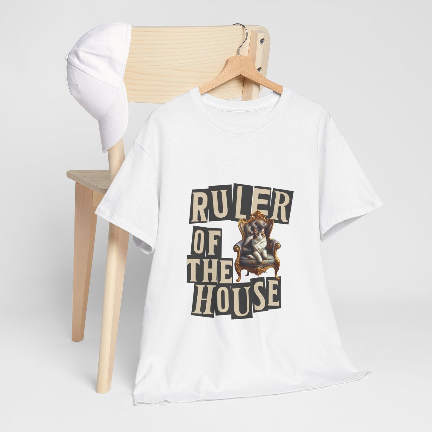 Ruler of the House Tee, Funny Pet Shirt, Gift for Cat Lovers, Unisex Cotton Tee, Casual Wear for Pet Owners
