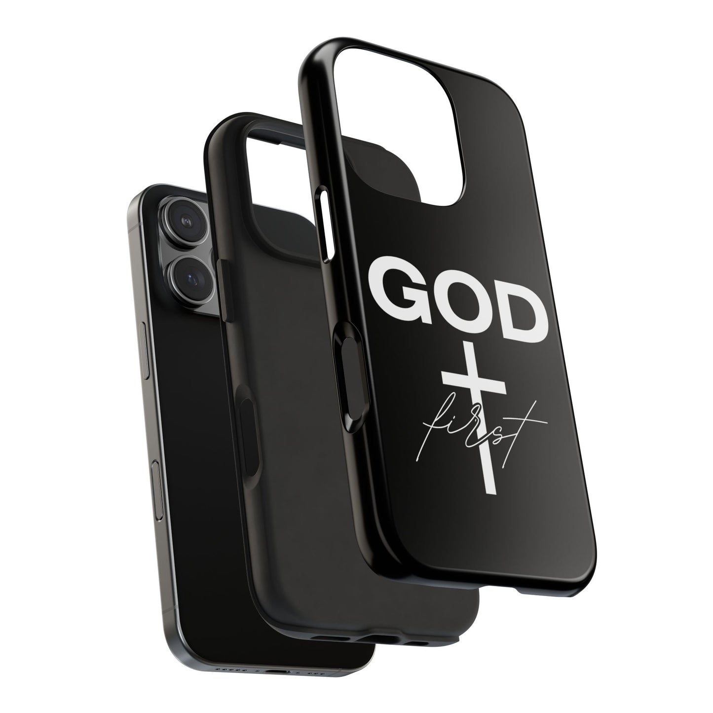 God First iPhone compatible phone case | Christian cross phone case faith accessory