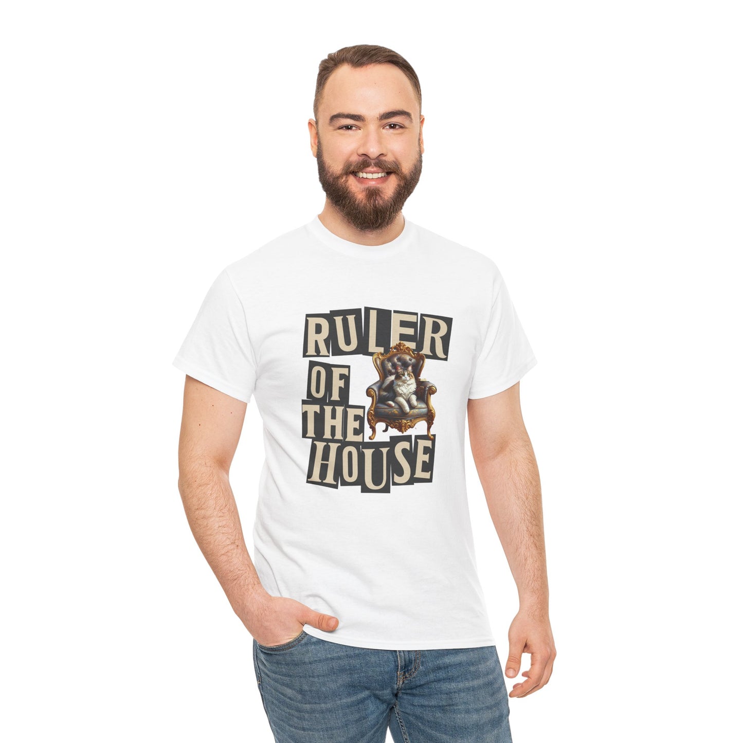 Ruler of the House Tee, Funny Pet Shirt, Gift for Cat Lovers, Unisex Cotton Tee, Casual Wear for Pet Owners