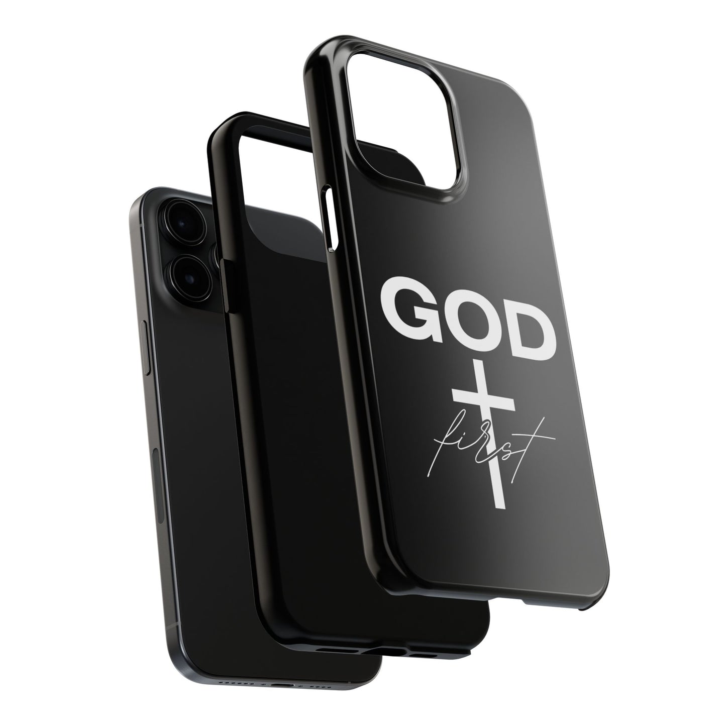God First iPhone compatible phone case | Christian cross phone case faith accessory