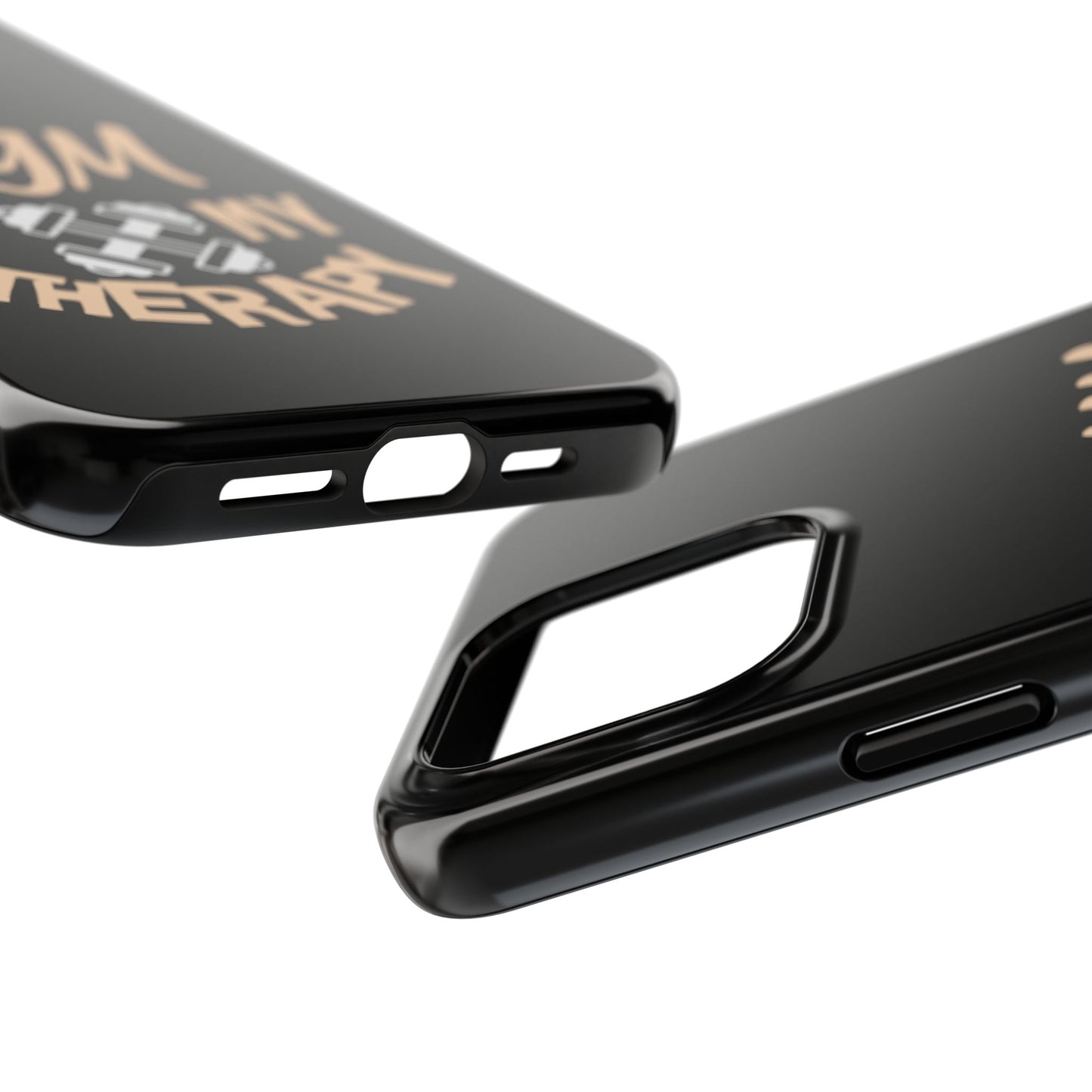Gym Is My Therapy iPhone Phone Case | Fitness Dumbbell Workout Motivational iphone compatibie