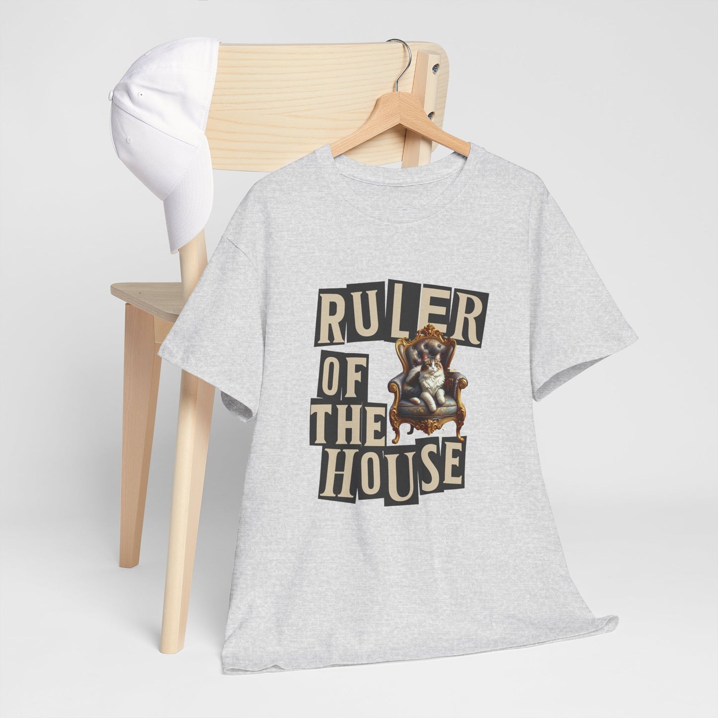 Ruler of the House Tee, Funny Pet Shirt, Gift for Cat Lovers, Unisex Cotton Tee, Casual Wear for Pet Owners