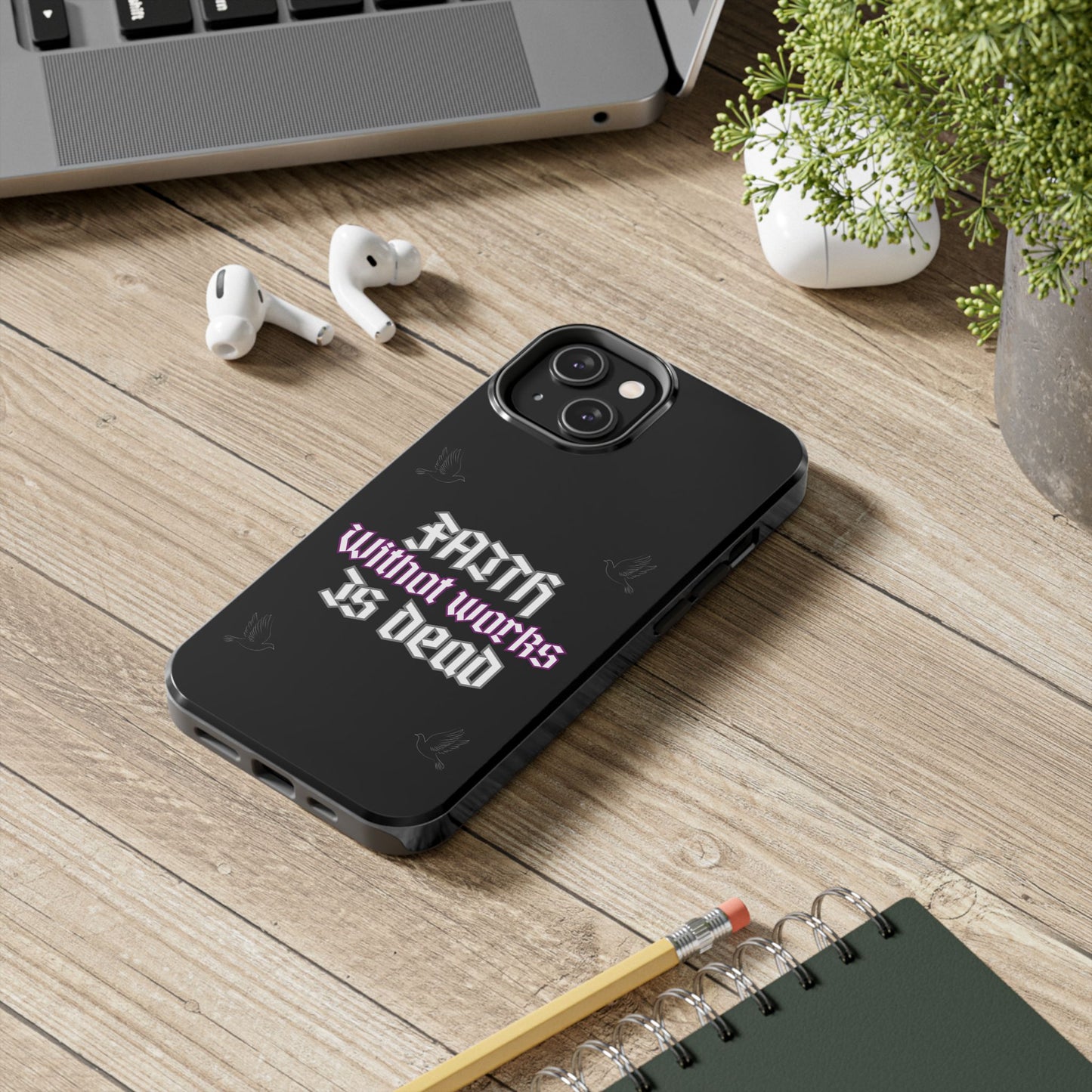 Faith Without Works Is Dead Phone Case iPhone compatible phone case | Tough Phone Case, Religious Quote